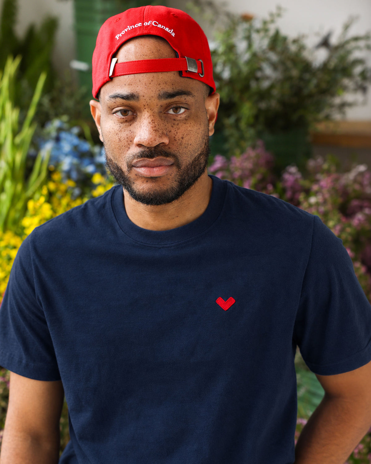 Made in Canada Organic Cotton Heart Tee Navy - Unisex - Province of Canada