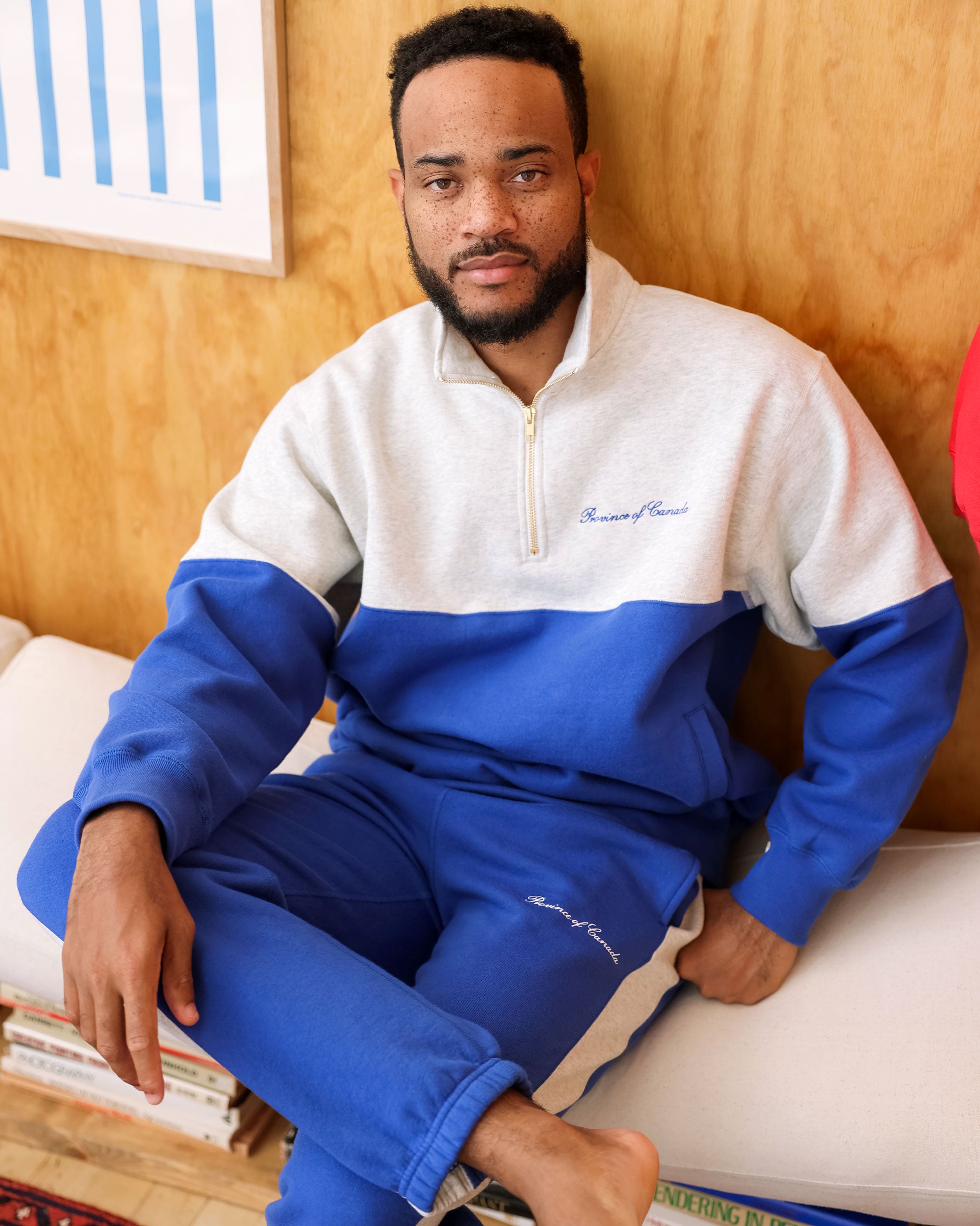 Made in Canada Club Fleece Half Zip Royal - Unisex - Province of Canada