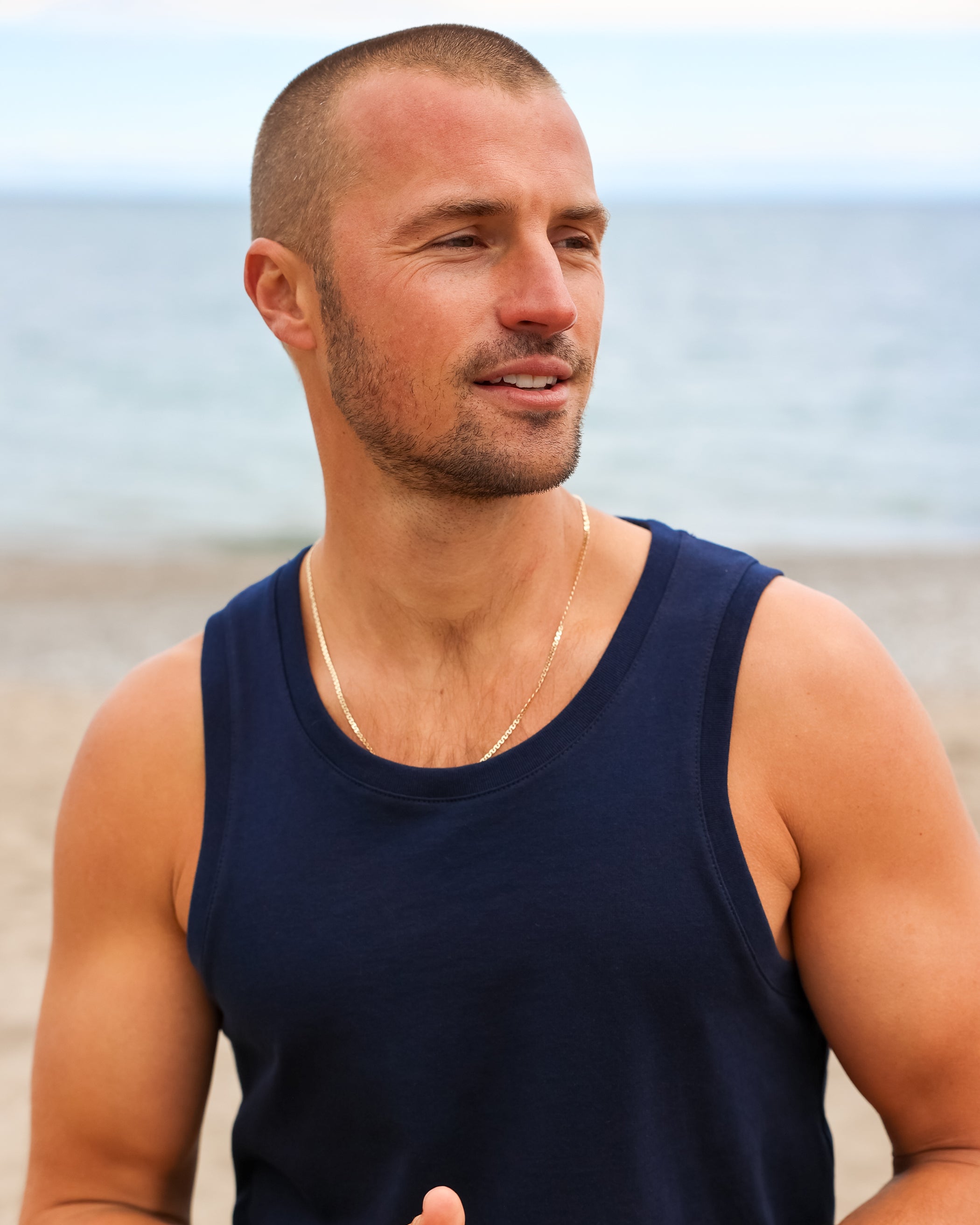 Made in Canada Organic Cotton Tuesday Tank Top Navy Unisex - Province of Canada