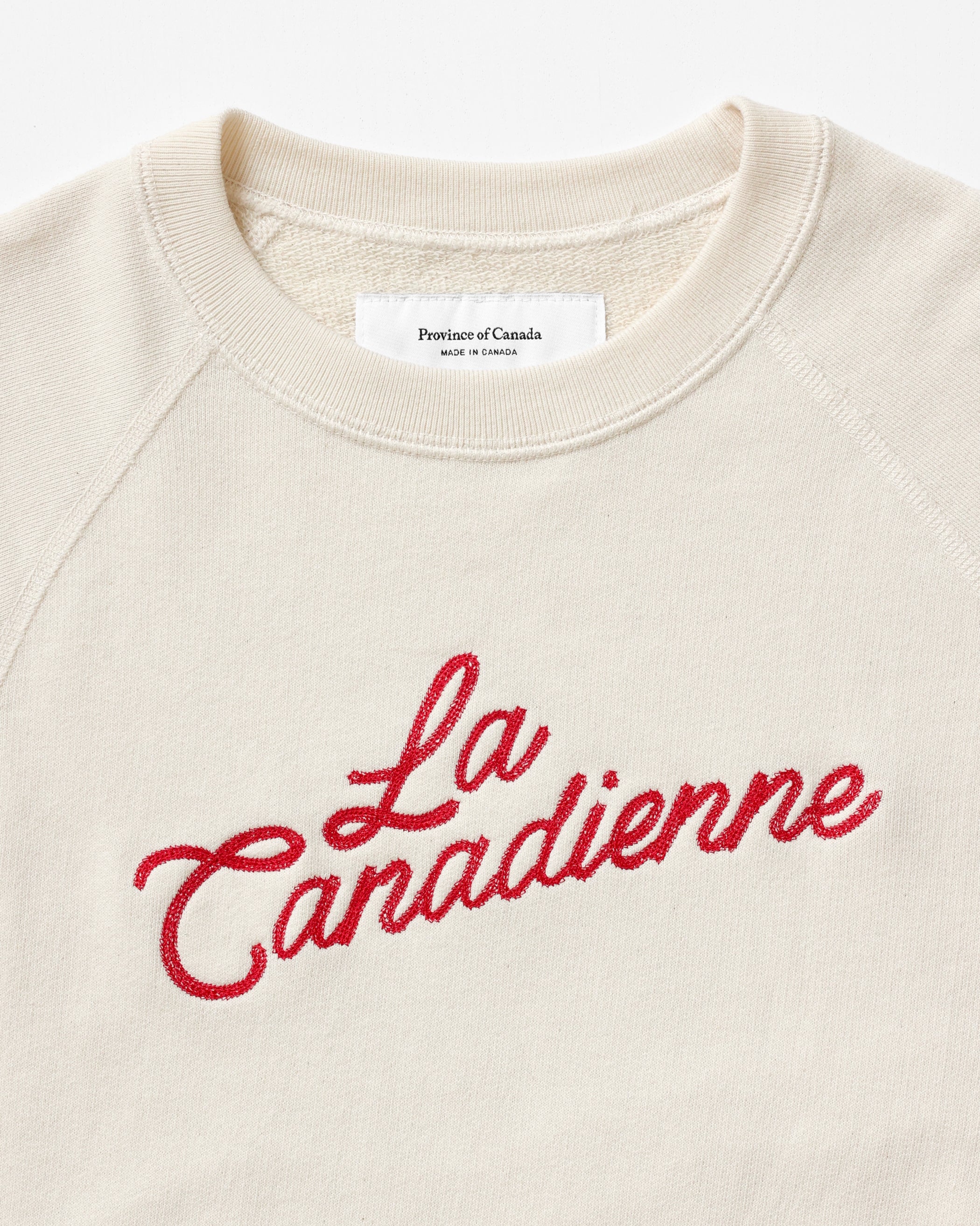 Made in Canada 100% Cotton La Canadienne Sweatshirt Natural Cream - Womens - Province of Canada