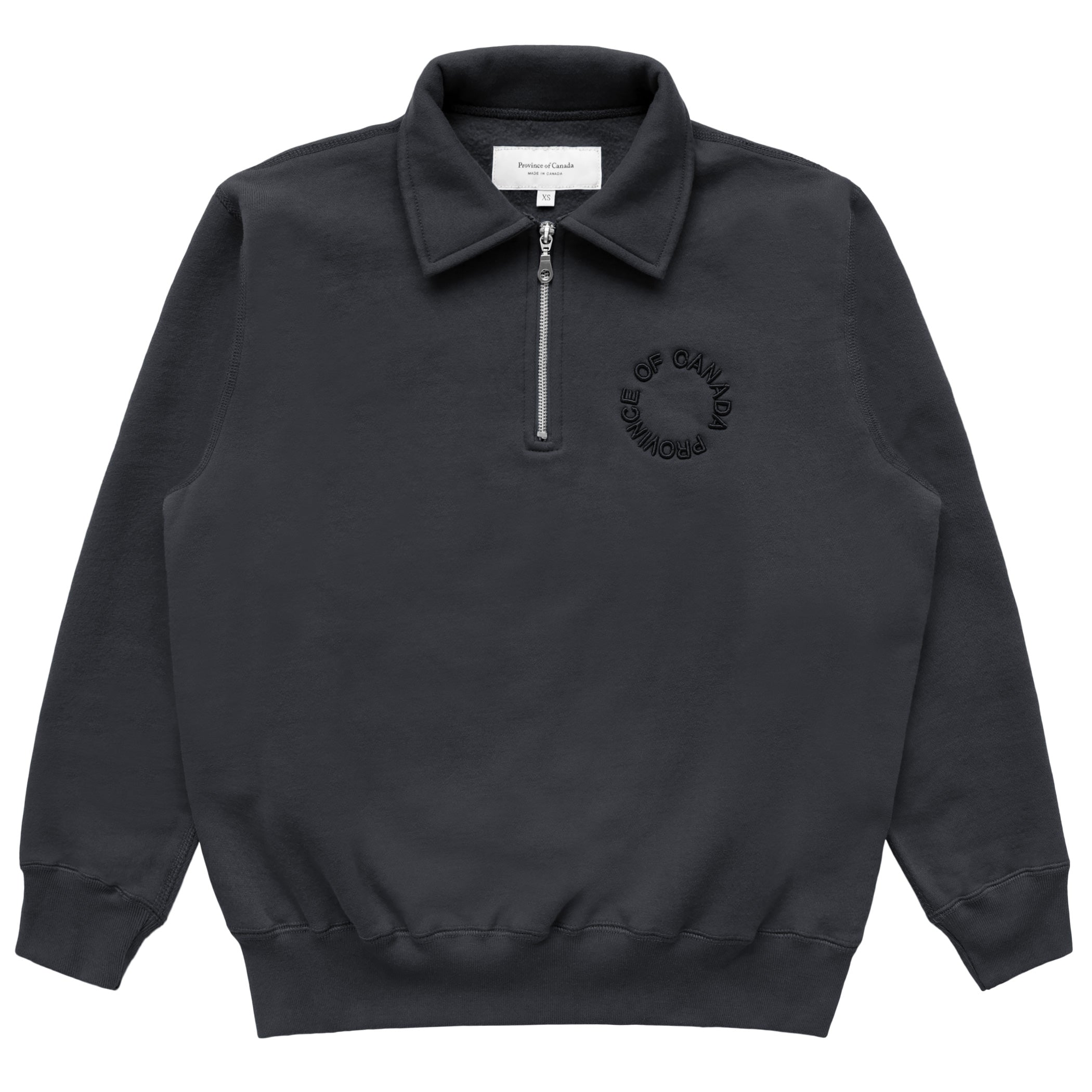 Made in Canada Half Zip Fleece Sweatshirt Coal - Unisex - Province of Canada