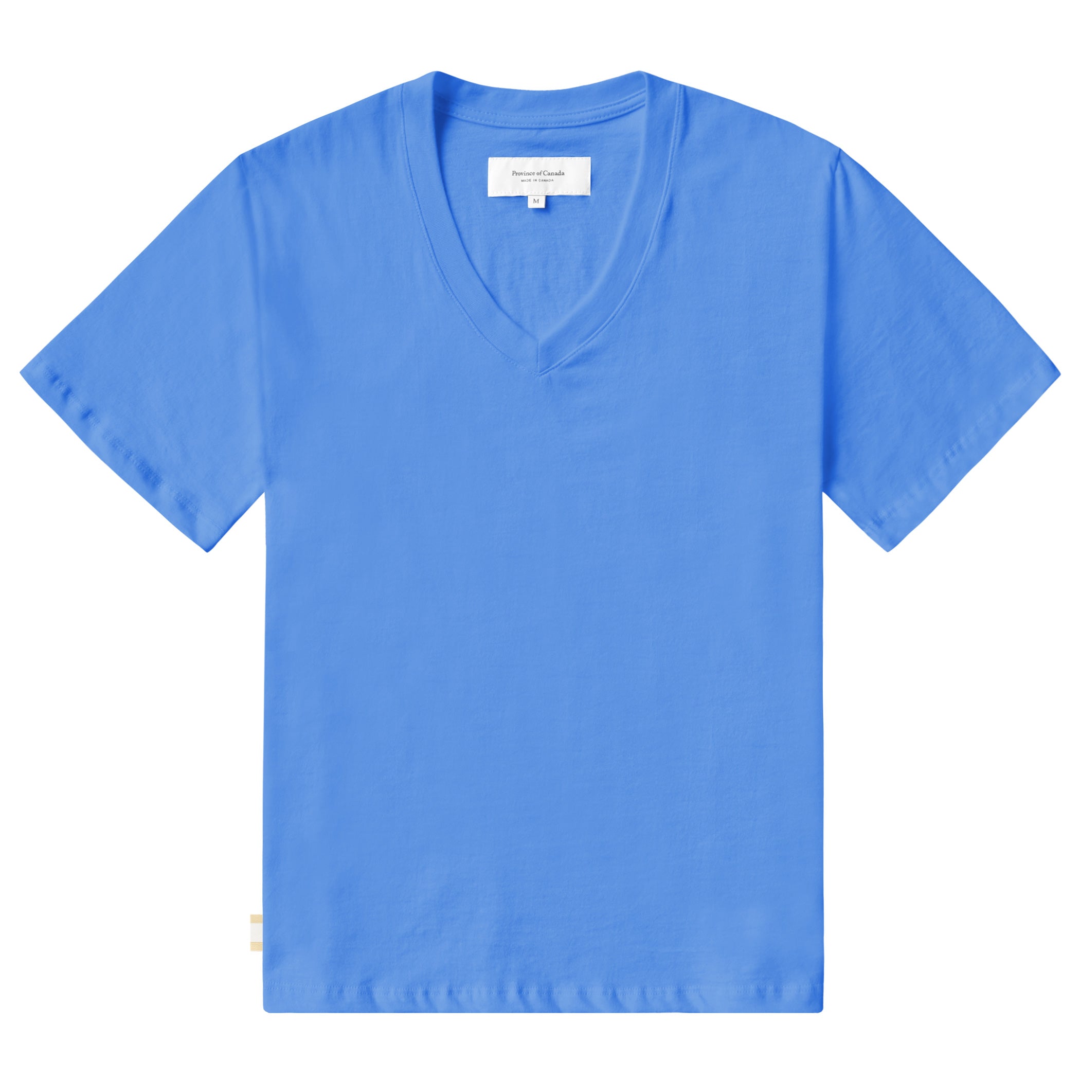 Made in Canada Friday V-Neck Tee Super Blue - 100% Organic Cotton - Province of Canada