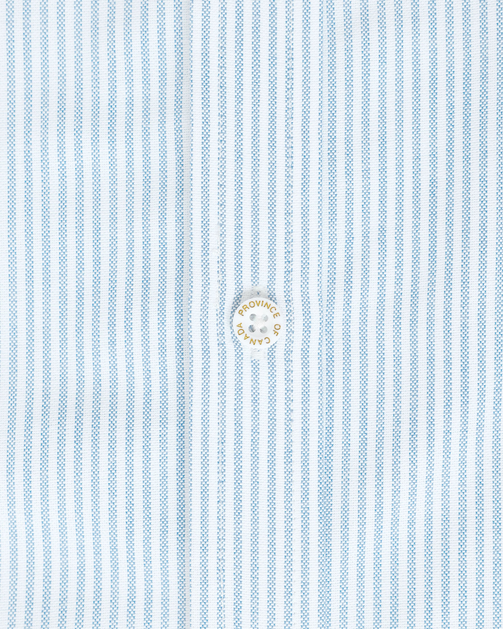 Made in Canada 100% Cotton Oxford Stripe Button Down Shirt Light Blue - Unisex - Province of Canada