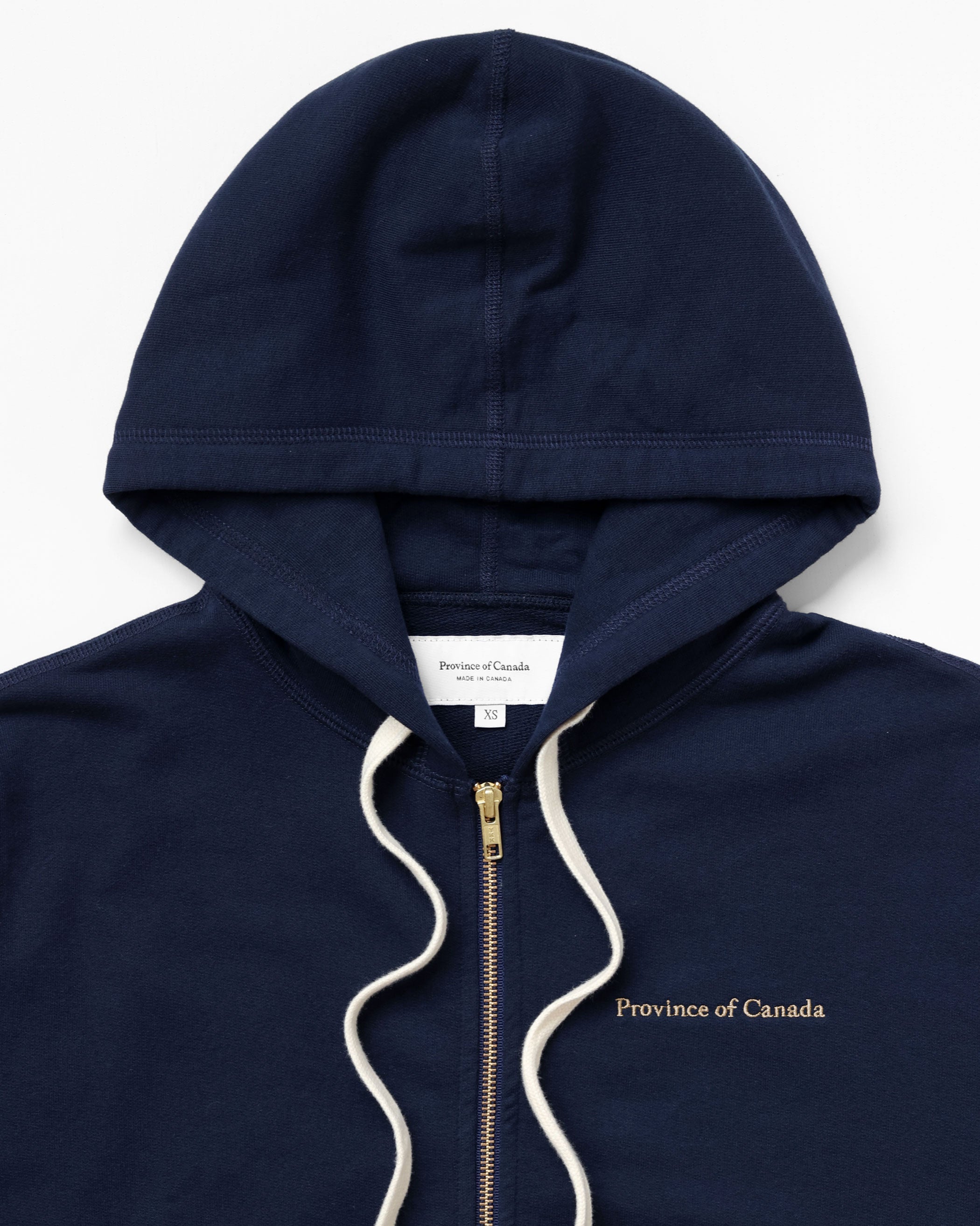 Made in Canada 100% Cotton French Terry Zip Hoodie Navy Blue - Unisex - Province of Canada