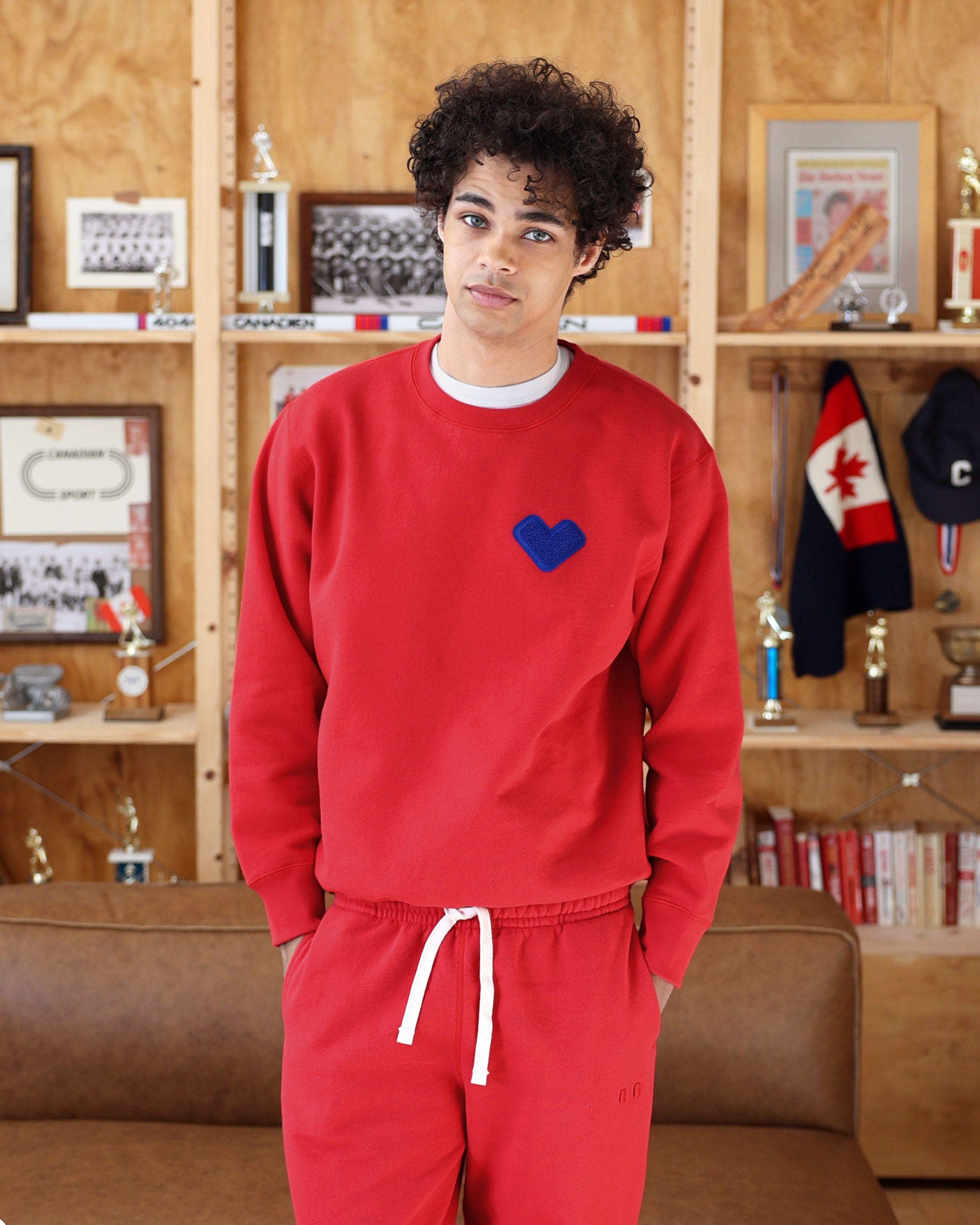 Made in Canada Heart Sweatshirt Red - Unisex - Province of Canada