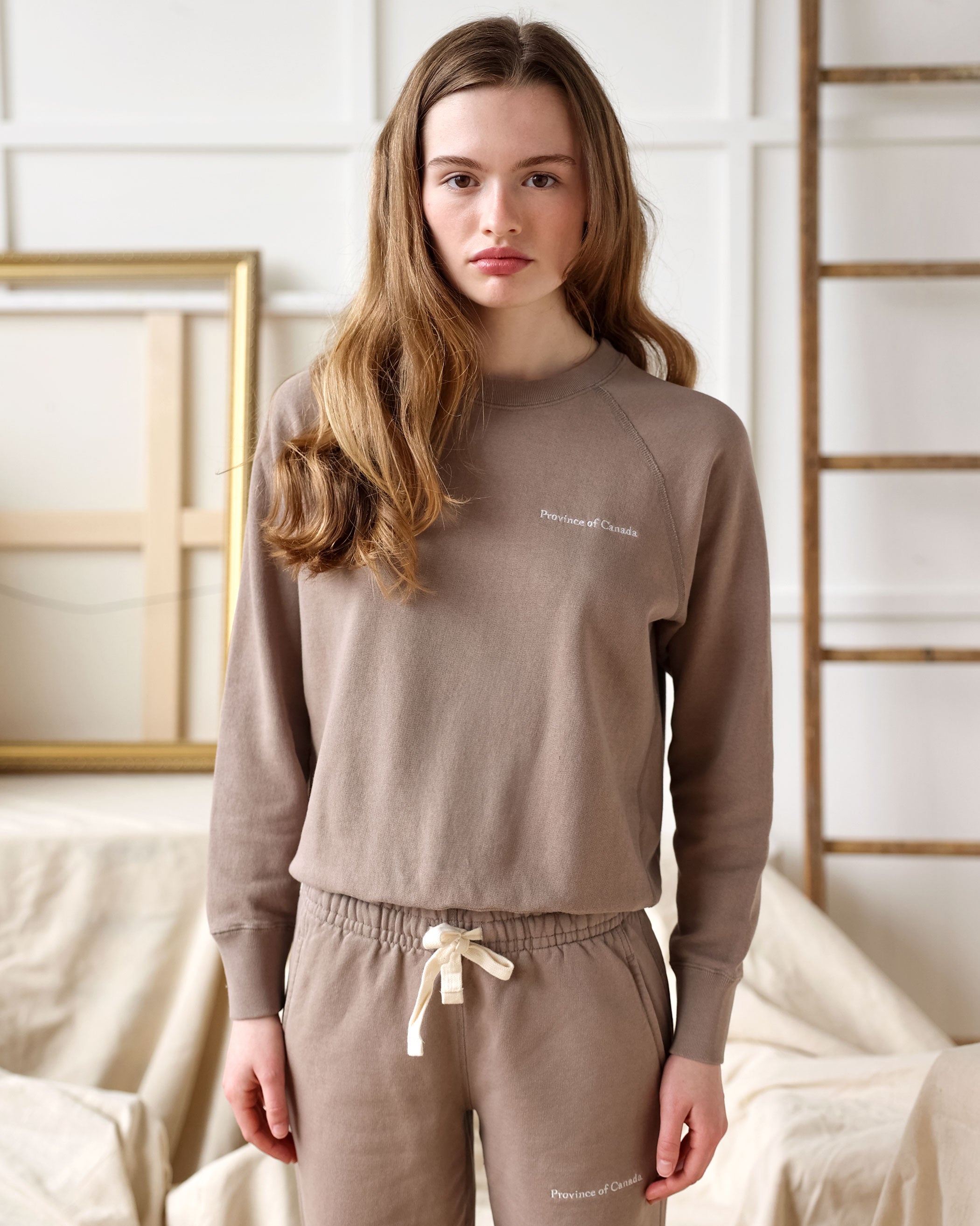 Made in Canada French Terry Sweatshirt Mocha 100% Cotton - Unisex - Province of Canada