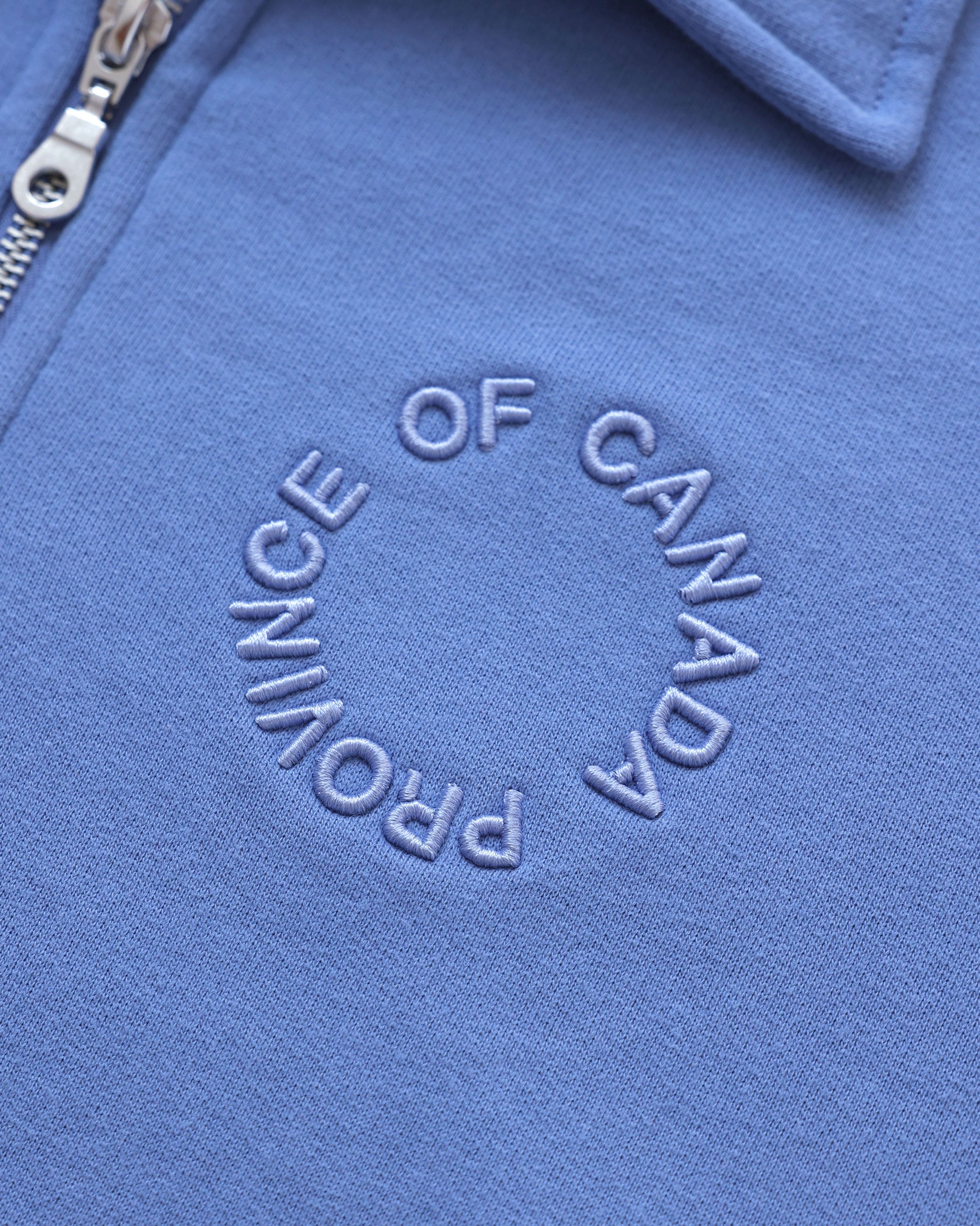 Made in Canada Half Zip Fleece Sweatshirt Periwinkle - Unisex - Province of Canada