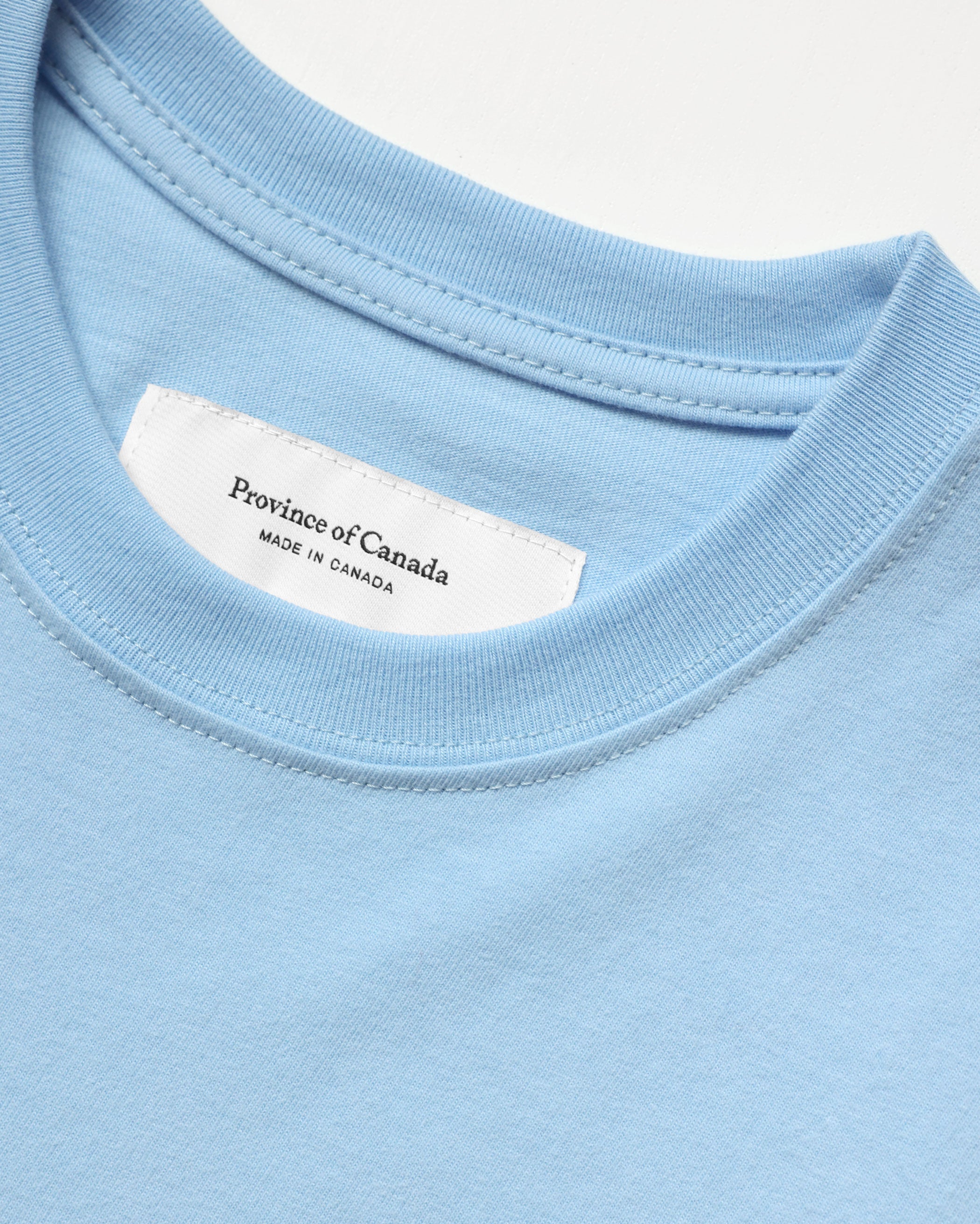 Made in Canada 100% Organic Cotton Monday Tee Sky Blue - Unisex - Province of Canada