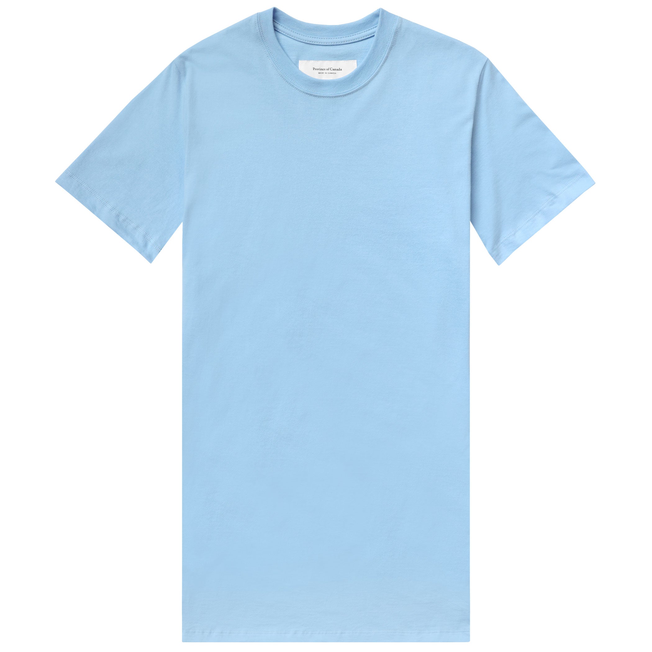 Made in Canada Pocket T-Shirt Dress Sky Blue Organic Cotton - Province of Canada