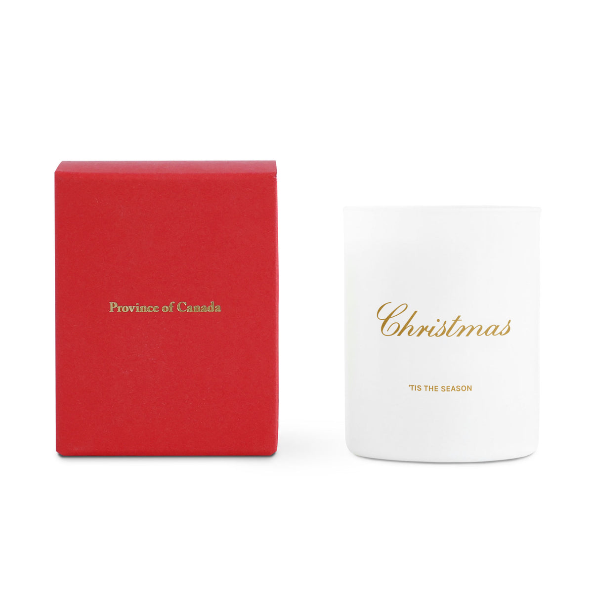 Made in Canada Natural Soy Hand-Poured Christmas Candle with Red Box - Province of Canada