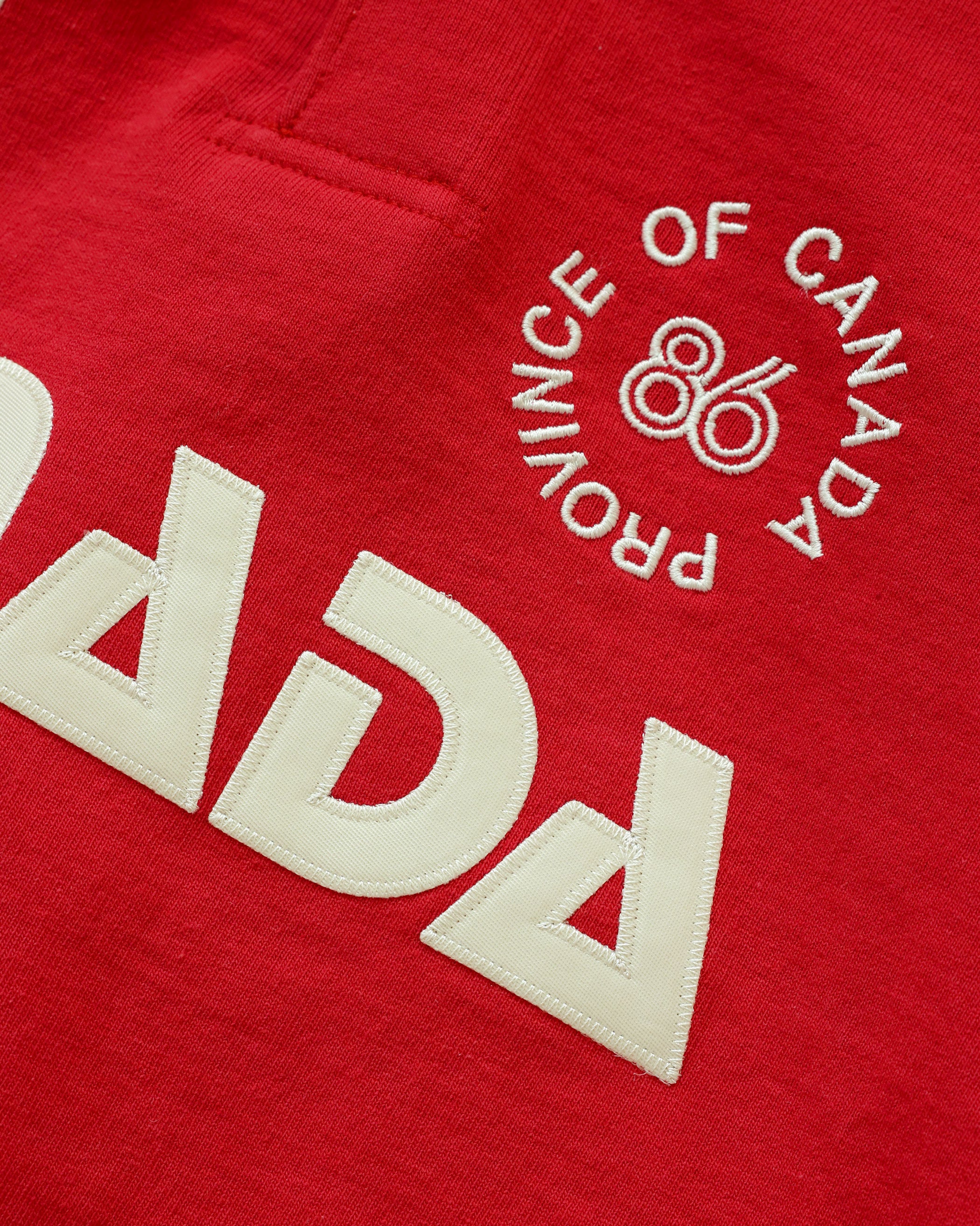 Made in Canada 100% Cotton Canada Button Pullover Red - Unisex - Province of Canada