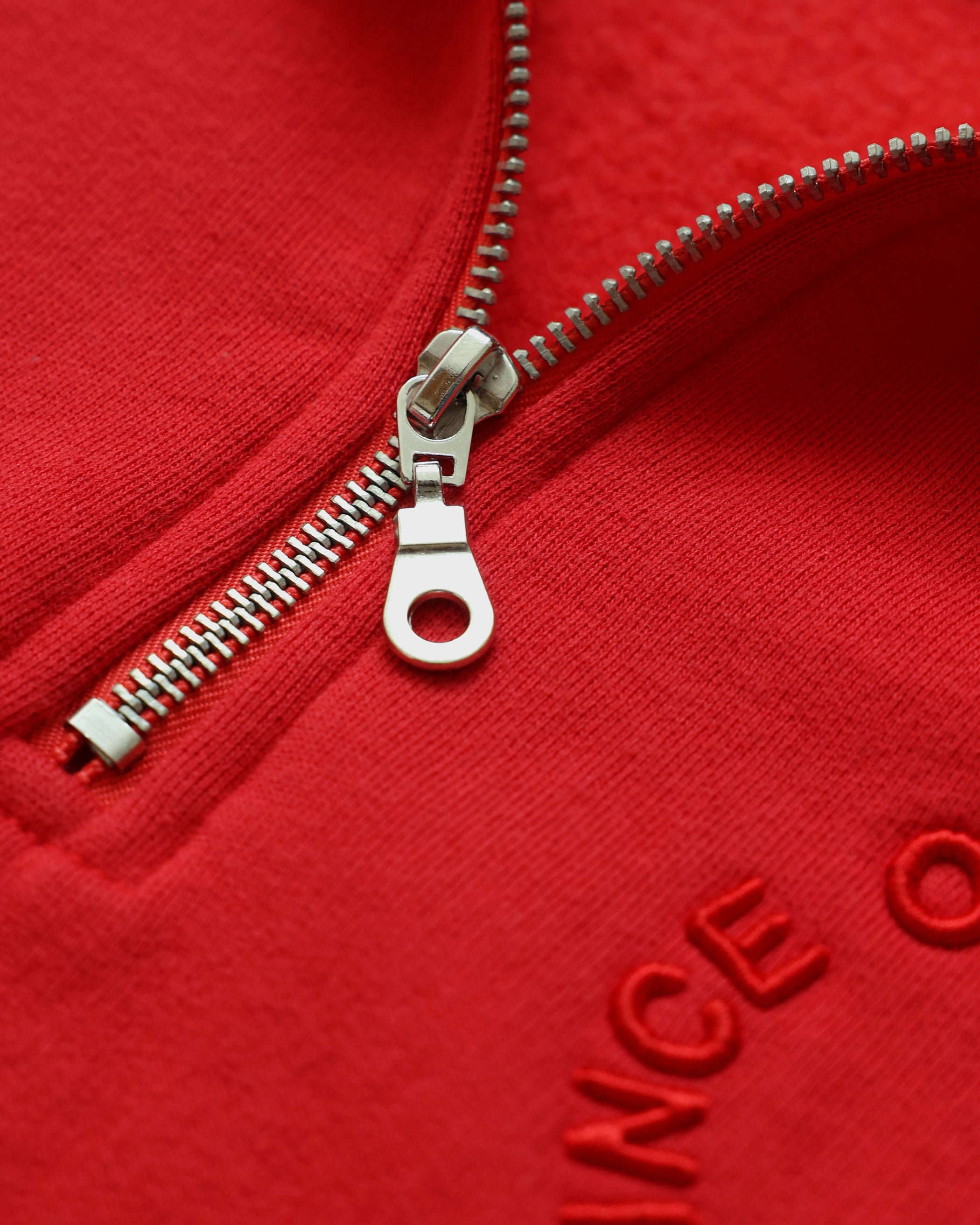 Made in Canada Half Zip Fleece Sweatshirt Red - Unisex - Province of Canada