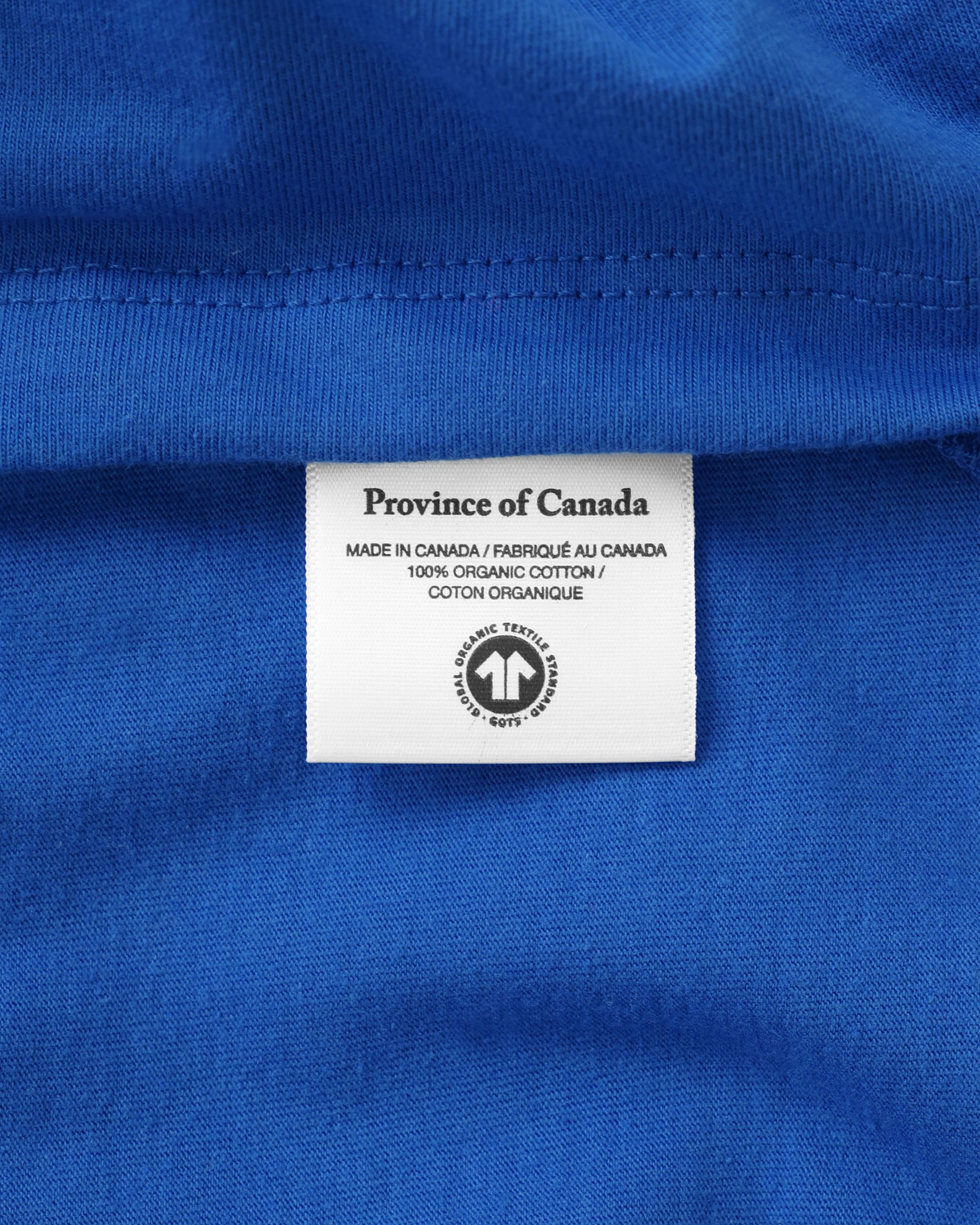 Made in Canada 100% Organic Cotton Monday Crop Top Royal Blue - Unisex - Province of Canada