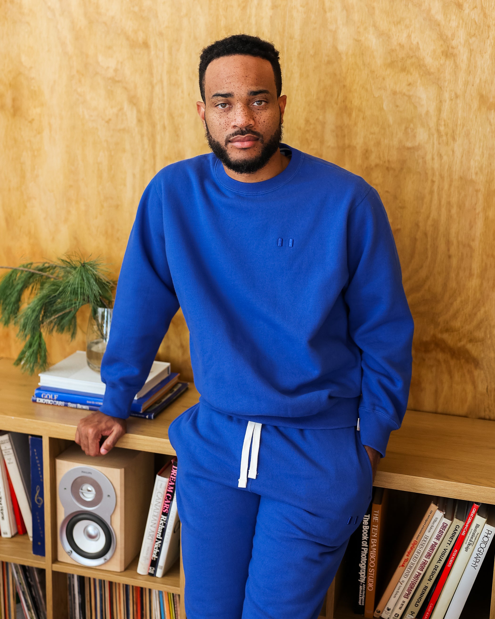 Made in Canada Flag Fleece Sweatshirt Royal Blue - Unisex - Province of Canada