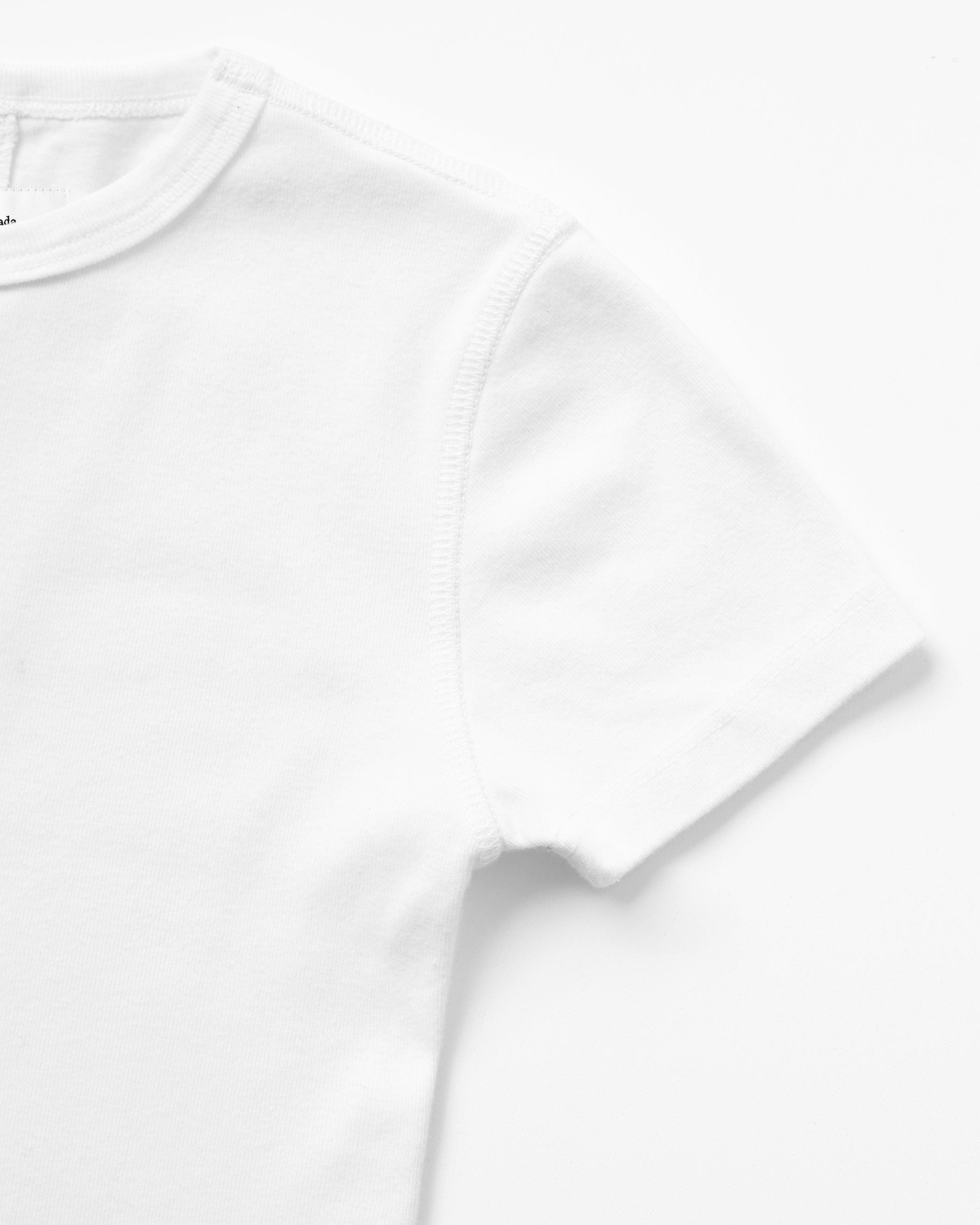 Made in Canada Fitted Rib Tee White 100% Organic Cotton - Province of Canada