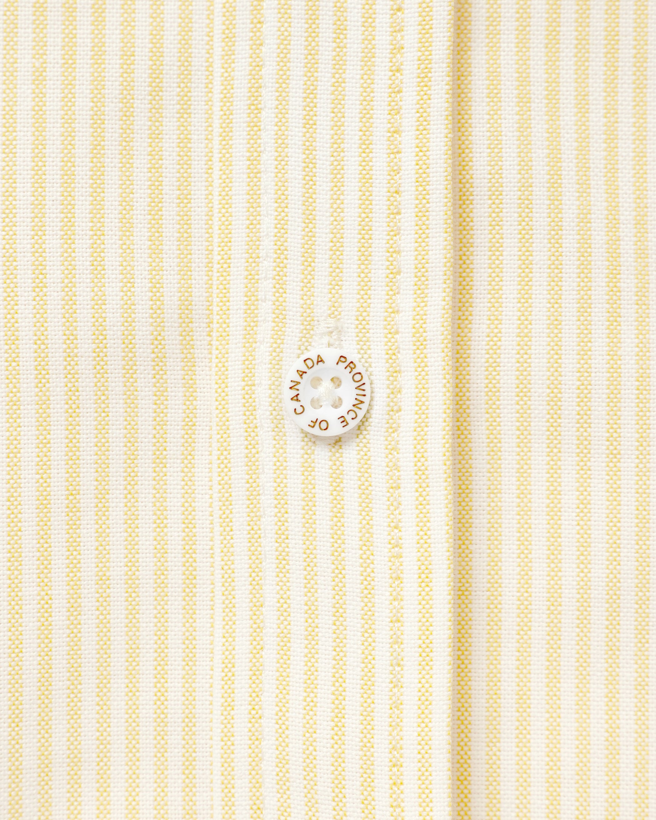 Made in Canada 100% Cotton Oxford Stripe Button Down Shirt Butter Yellow - Unisex - Province of Canada