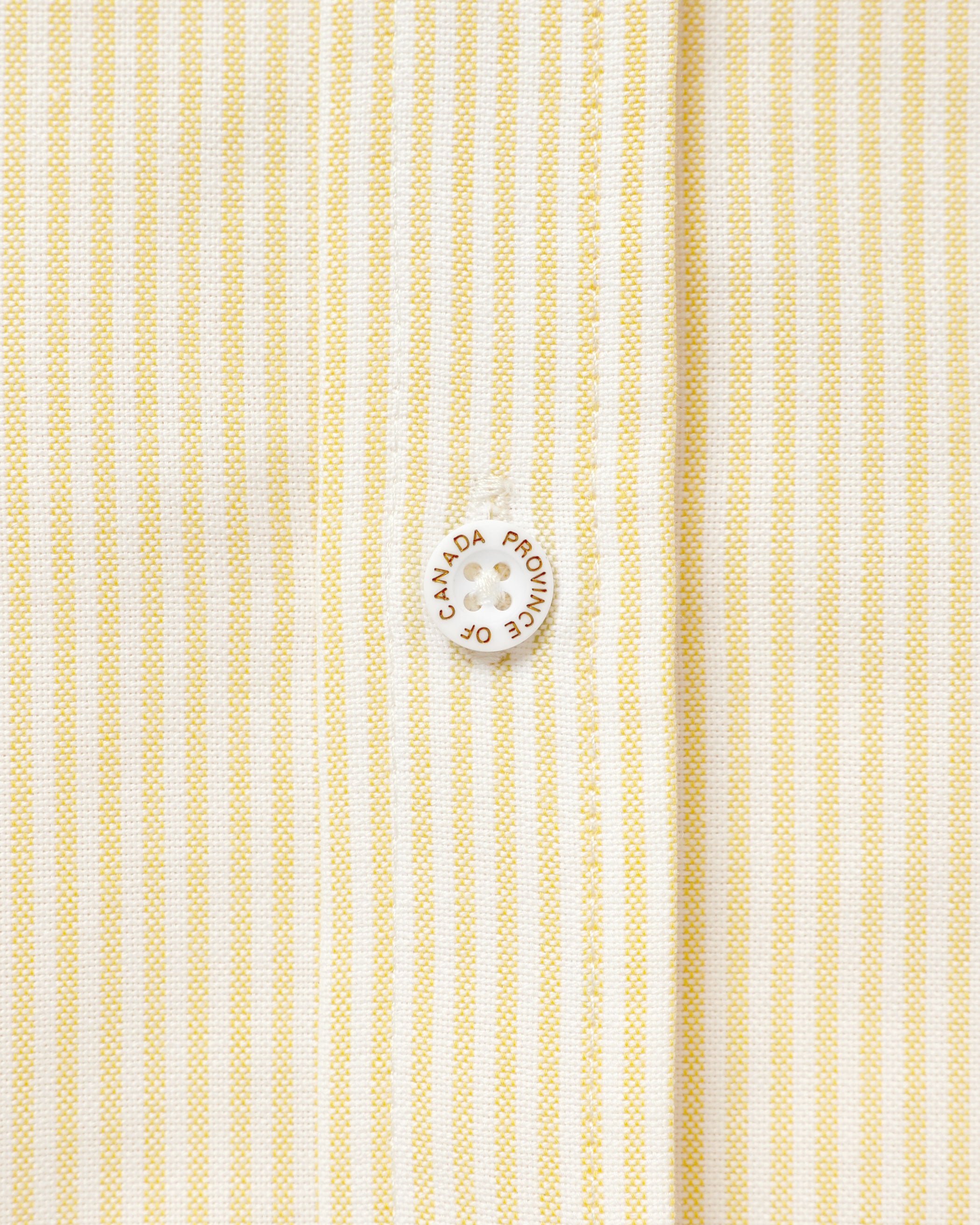 Made in Canada 100% Cotton Oxford Stripe Button Down Shirt Butter Yellow - Unisex - Province of Canada