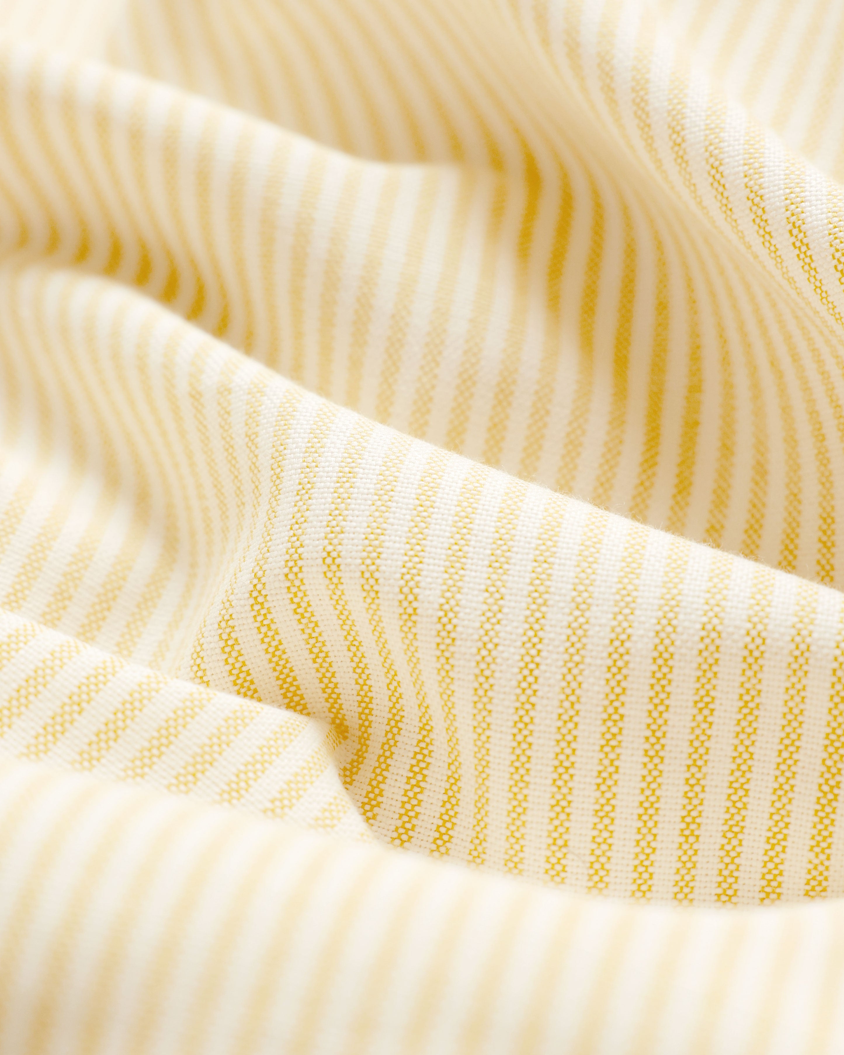 Made in Canada 100% Cotton Oxford Stripe Button Down Shirt Butter Yellow - Unisex - Province of Canada