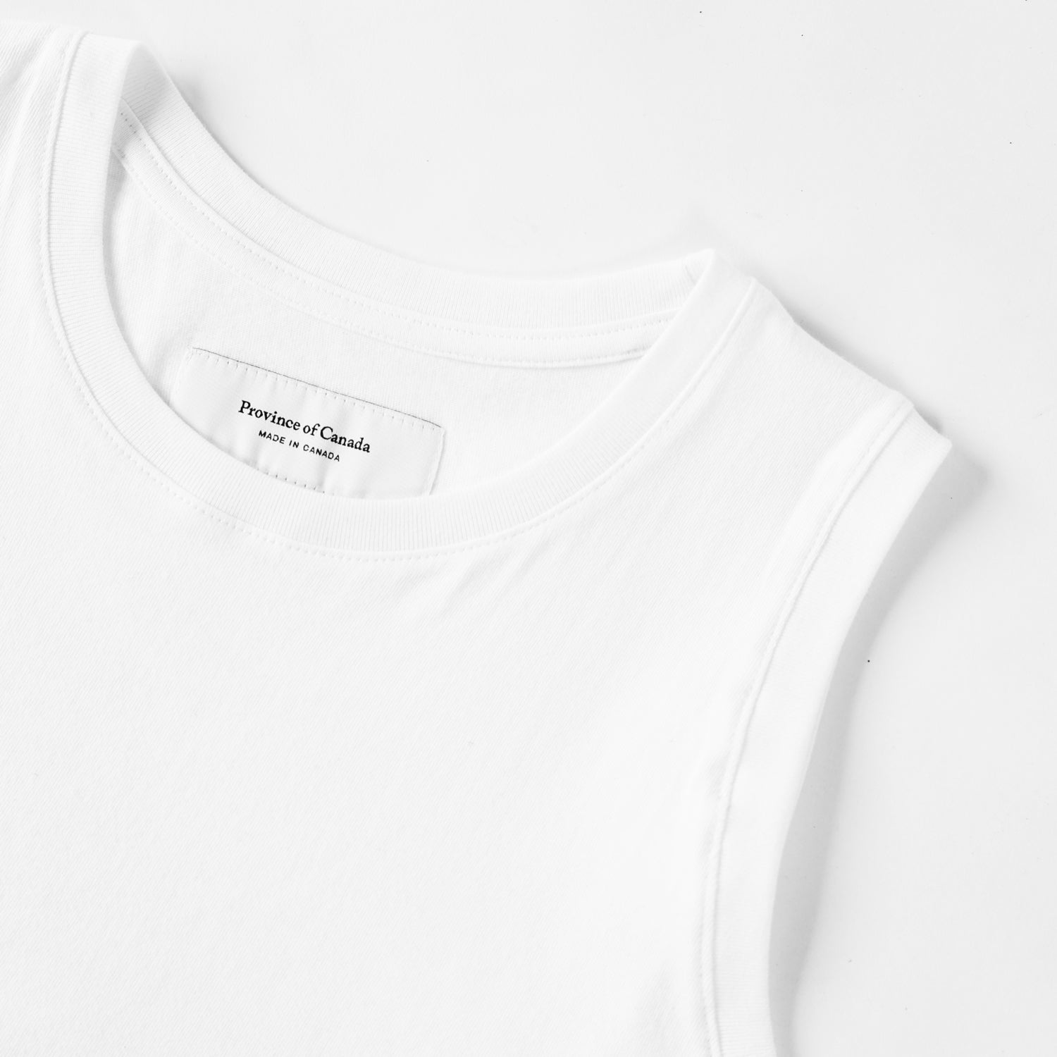 Made in Canada Organic Cotton Tuesday Tank Crop Top White Unisex - Province of Canada