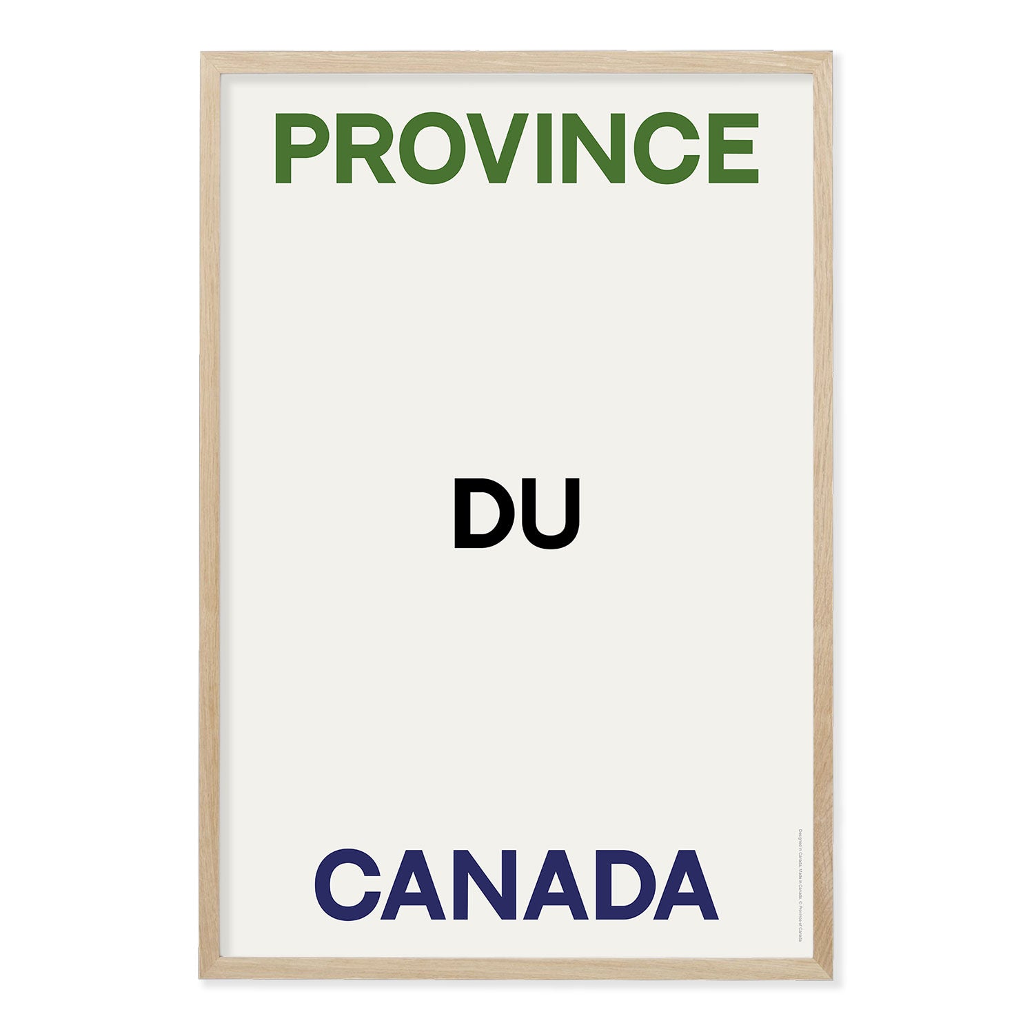 Province Du Canada Print - 24" x 36" 100% Cotton Fine Art Archival Paper Textured Matte Finish - Printed in Canada