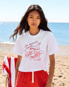 Made in Canada 100% Organic Cotton Les Vacances Tee White - Unisex - Province of Canada