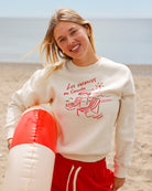 Made in Canada Fleece Les Vacances Sweatshirt Cream - Unisex - Province of Canada 