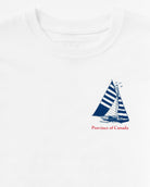Made in Canada 100% Organic Cotton Sailboat Long Sleeve Tee White - Unisex - Province of Canada