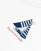 Made in Canada 100% Organic Cotton Sailboat Long Sleeve Tee White - Unisex - Province of Canada