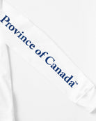 Made in Canada 100% Organic Cotton Sailboat Long Sleeve Tee White - Unisex - Province of Canada