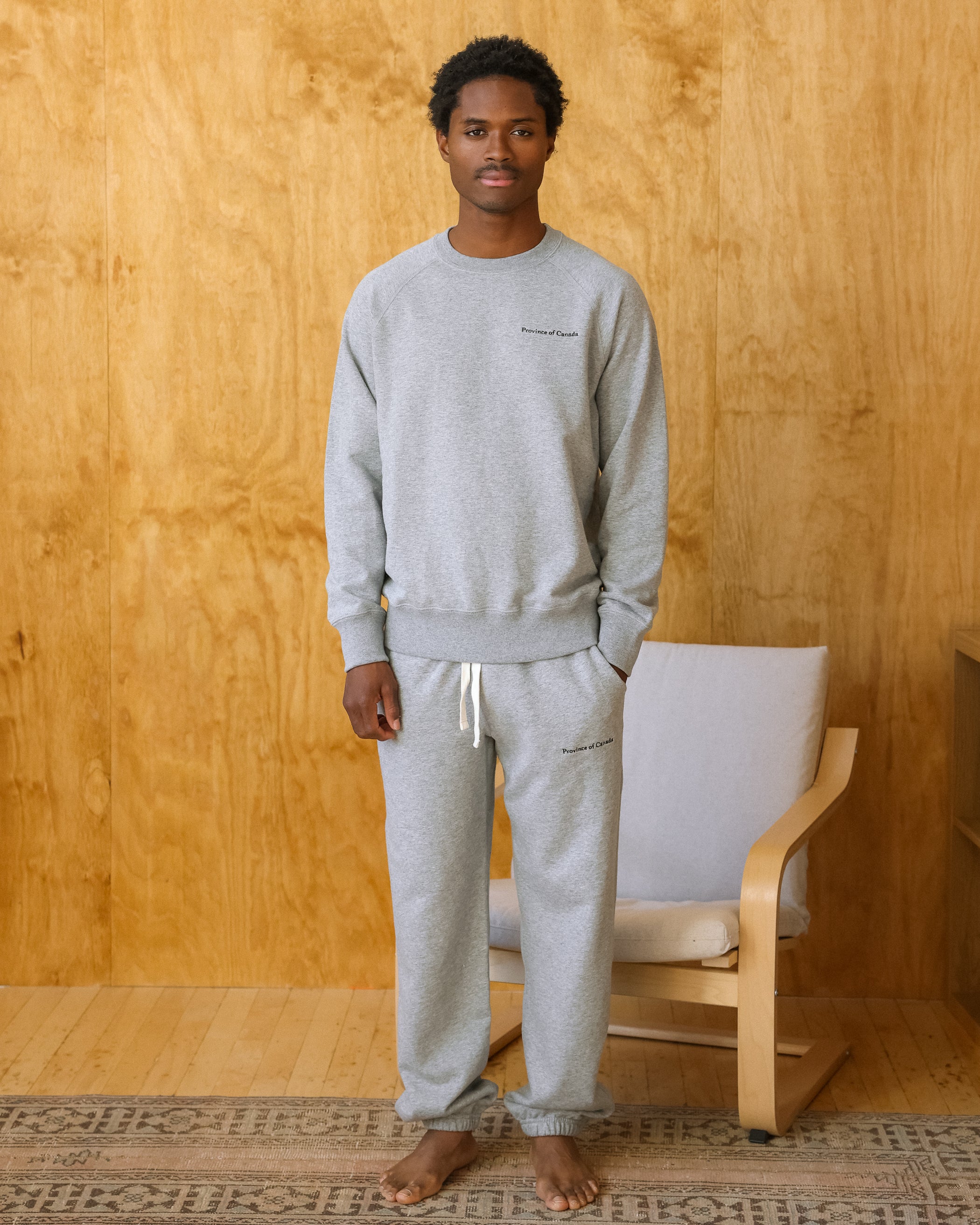 Made in Canada Relaxed French Terry Sweatpant Heather Grey 100% Cotton - Unisex - Province of Canada