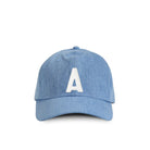Made in Canada 100% Cotton Kids Letter A Baseball Hat Light Blue Denim - Province of Canada