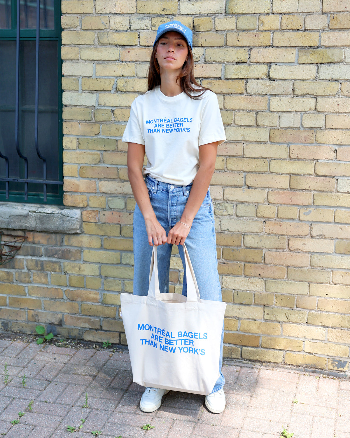 Made in Canada 100% Cotton Montreal Bagels Tote Bag Natural - Province of Canada