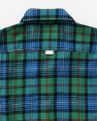Made in Canada 100% Cotton Evergreen Red Plaid Flannel Shirt Blue Green - Unisex - Province of Canada
