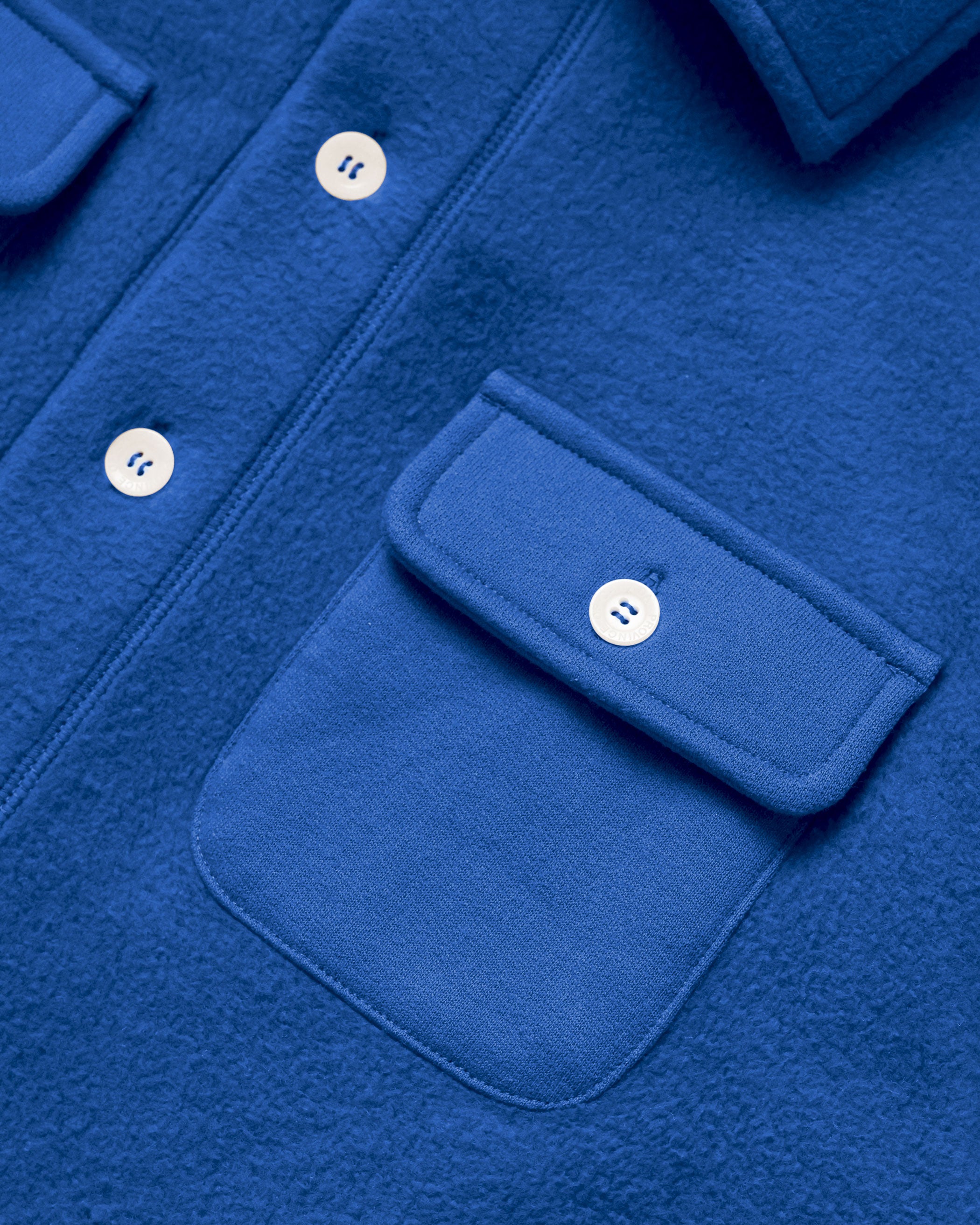 Reverse Fleece Overshirt Royal - Unisex - Made in Canada - Province of Canada