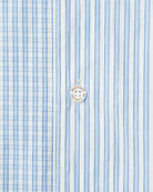 Made in Canada 100% Cotton Pyjama Shirt Blue Patchwork - Unisex - Province of Canada 