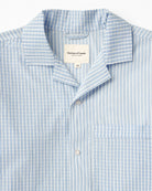 Made in Canada 100% Cotton Pyjama Shirt Blue Patchwork - Unisex - Province of Canada 