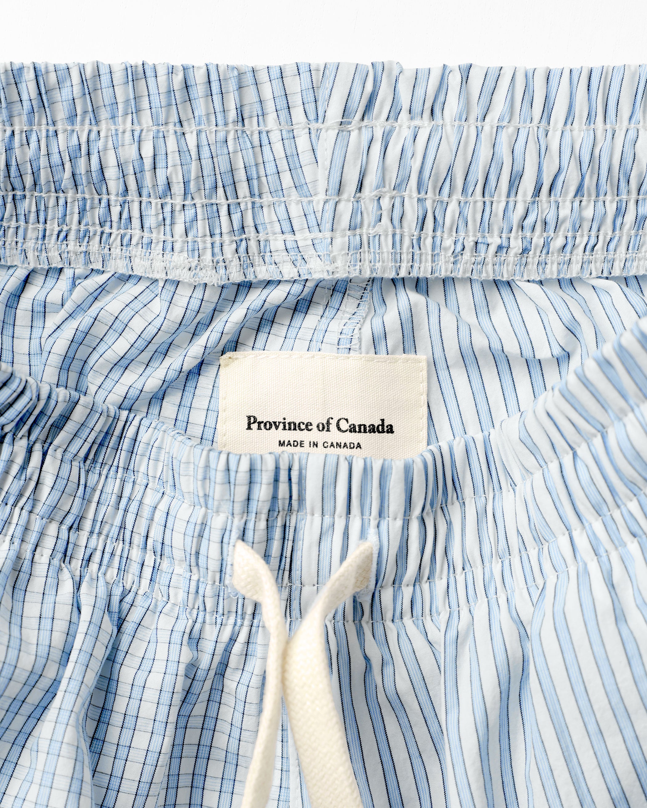 Made in Canada 100% Cotton Pyjama Short Blue Patchwork - Womens - Province of Canada