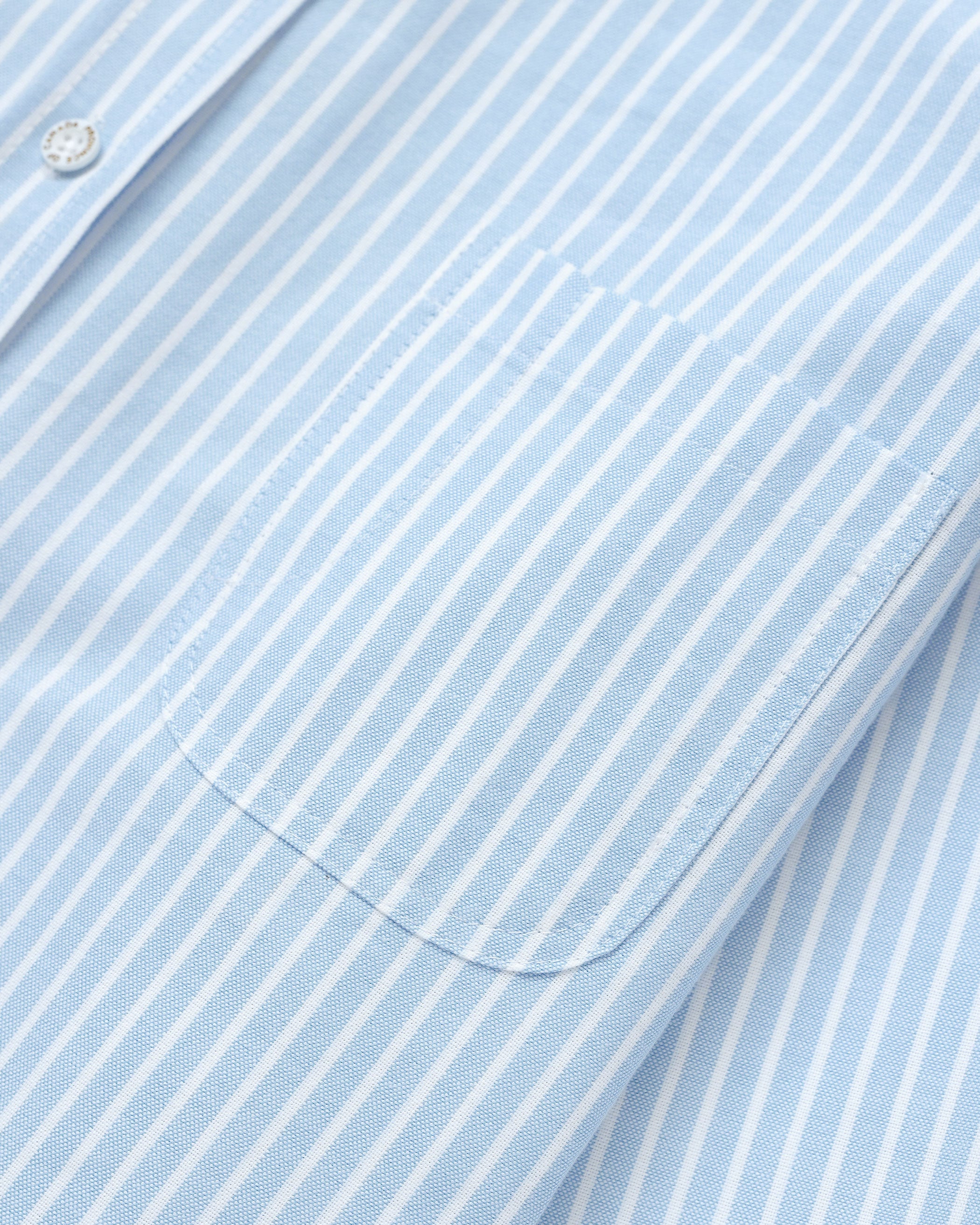 Made in Canada 100% Cotton Oxford Wide Stripe Dress Blue - Province of Canada