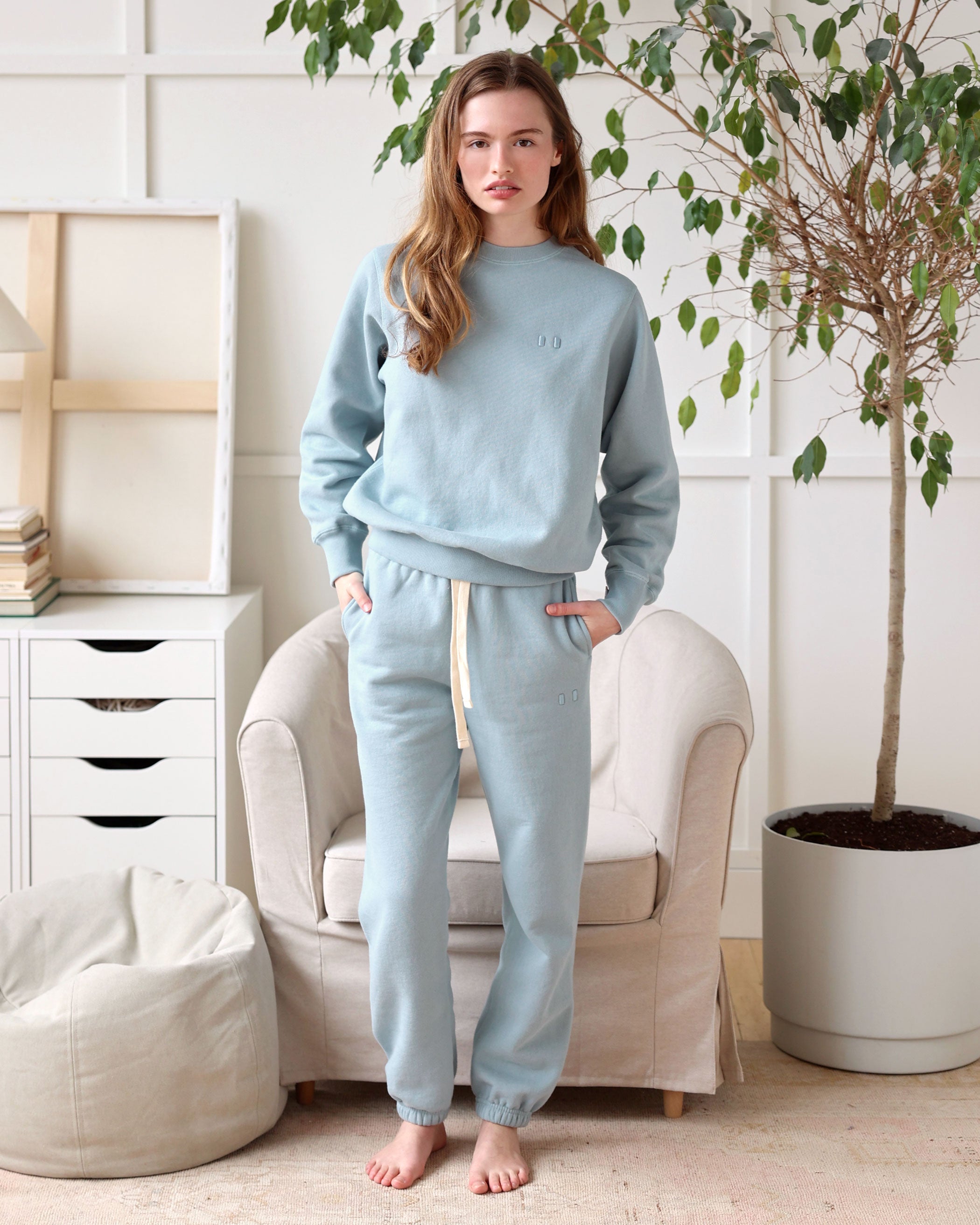 Made in Canada Flag Fleece Sweatshirt Blueish - Unisex - Province of Canada