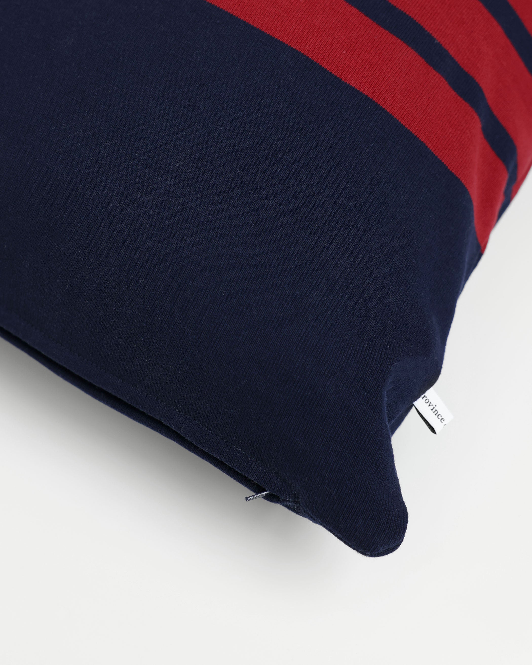 Made in Canada 100% Cotton Brackley Cushion Cover Scarlet and Navy - Province of Canada