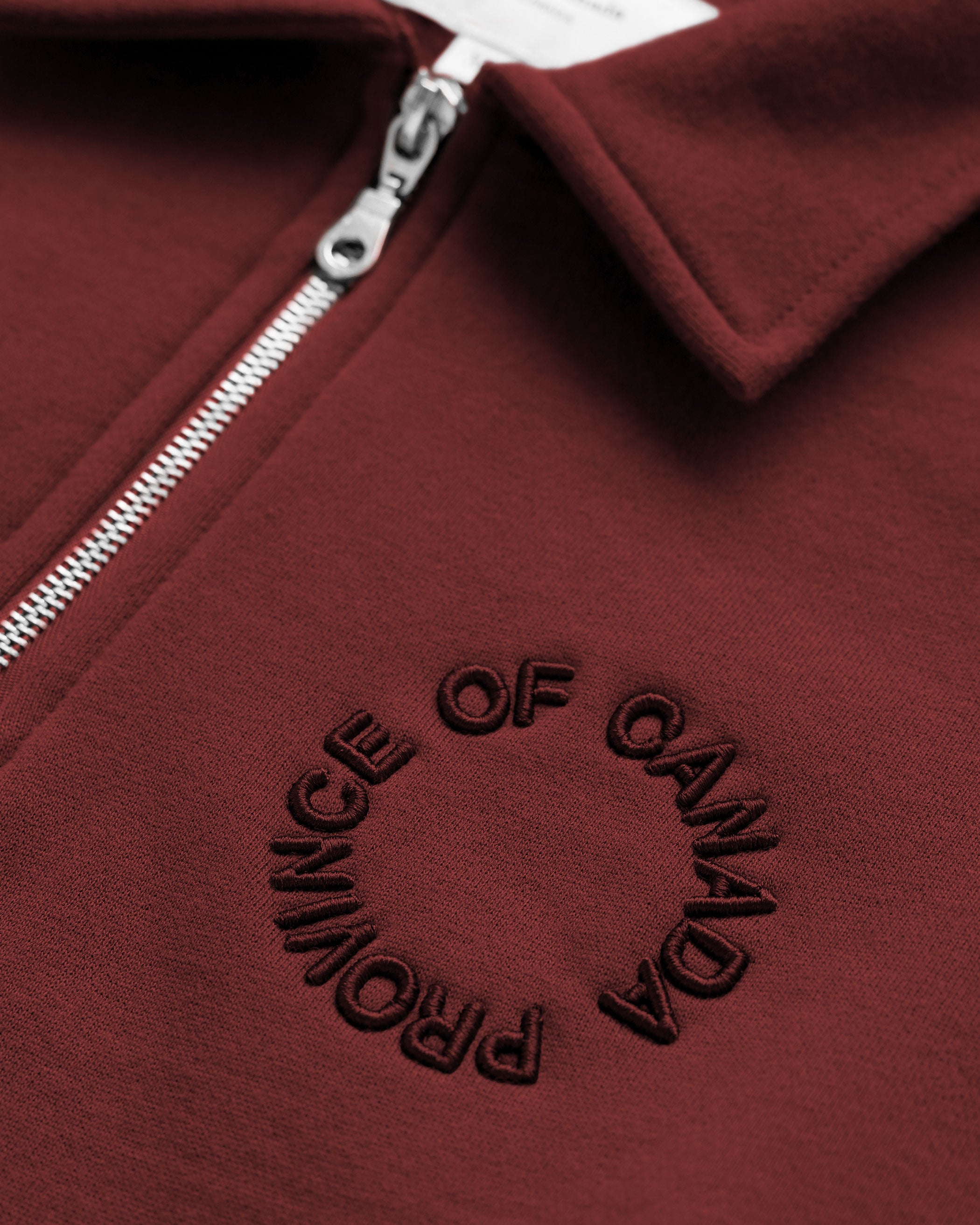 Made in Canada Half Zip Fleece Sweatshirt Red Unisex - Province of Canada