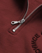 Made in Canada Half Zip Fleece Sweatshirt Red Unisex - Province of Canada