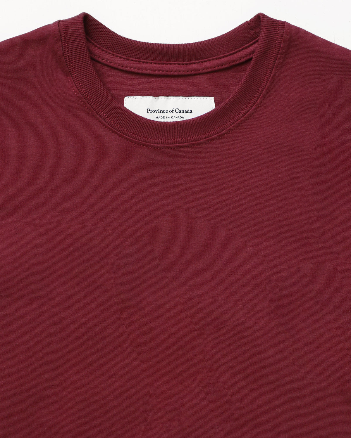 Made in Canada 100% Organic Cotton Monday Tee Crop Top Burgundy - Province of Canada
