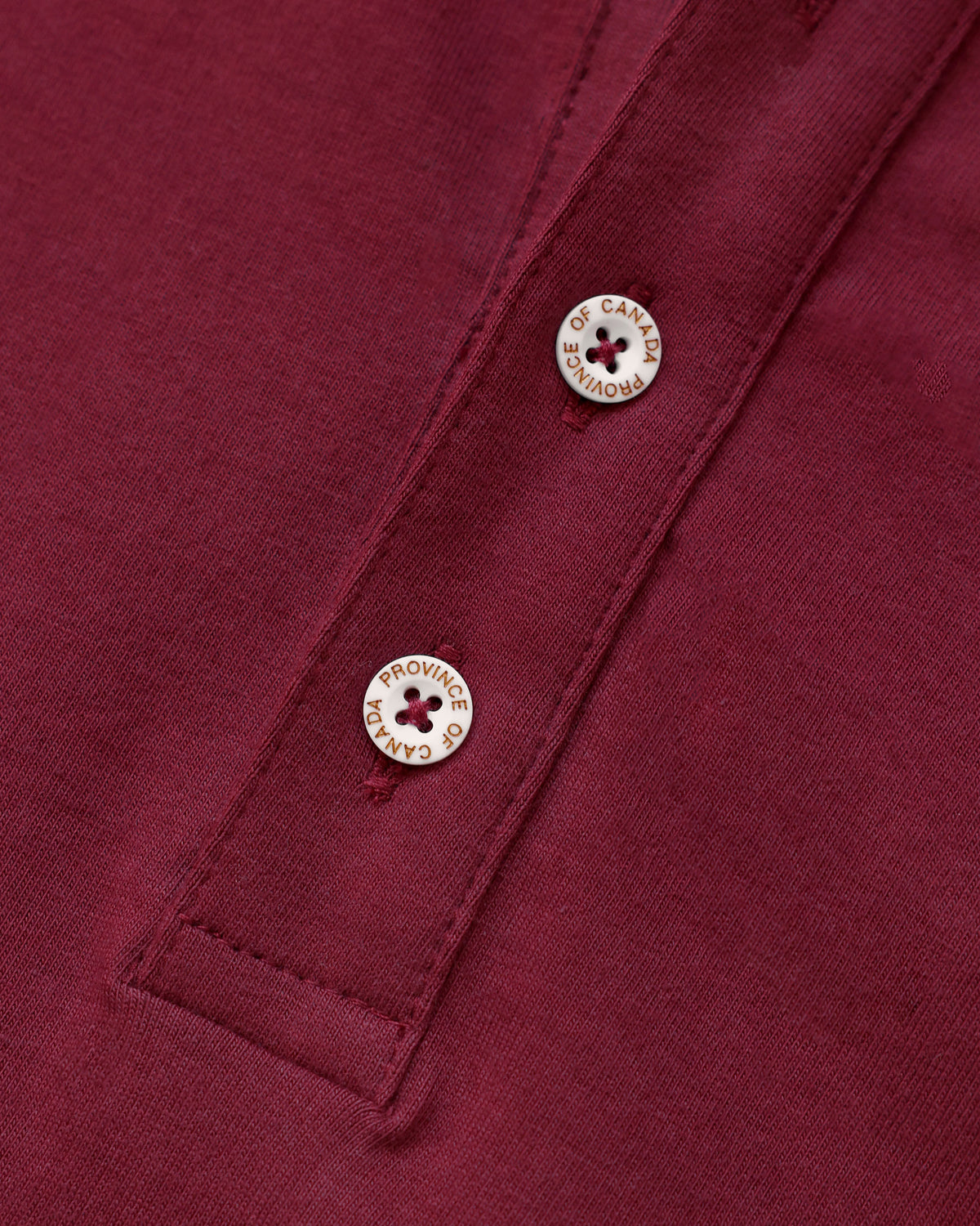 Made in Canada Sunday Polo Long Sleeve Dress Burgundy - Province of Canada