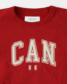 100% Cotton Fleece CAN Sweatshirt Red - Unisex - Province of Canada