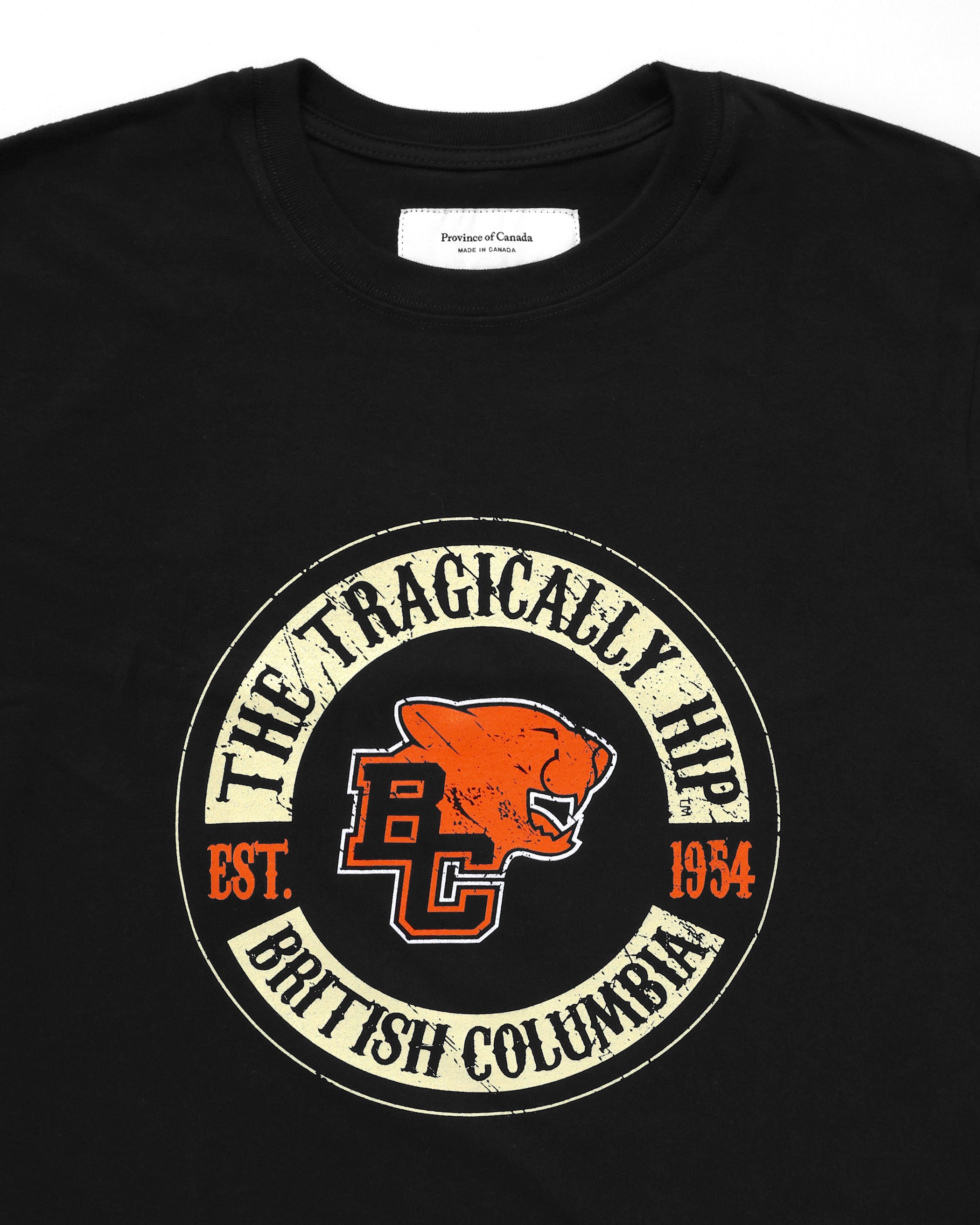 Made in Canada BC Lions CFL x The Tragically Hip Tee - Unisex - Province of Canada
