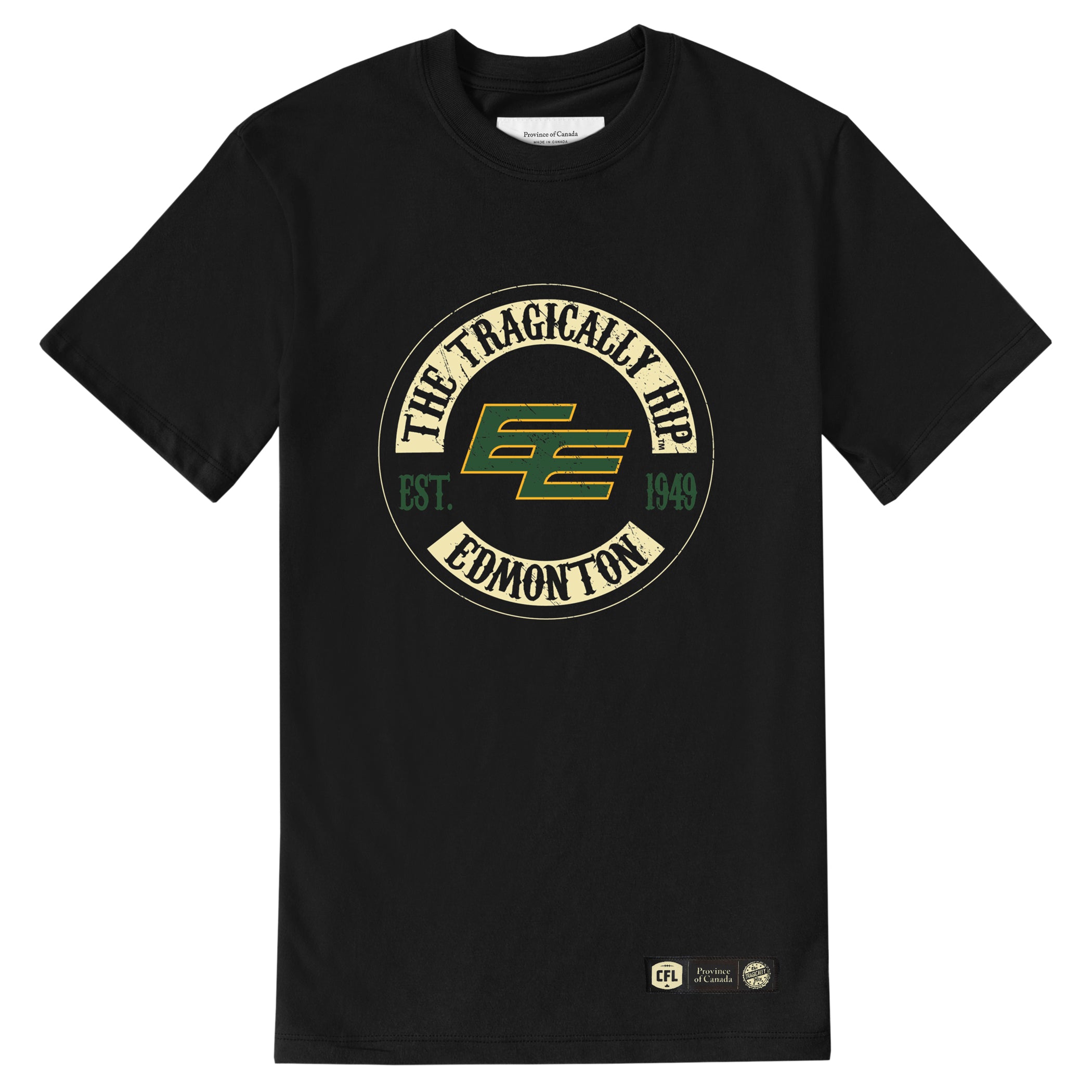 Made in Canada Edmonton Elks CFL x The Tragically Hip Tee - Unisex - Province of Canada