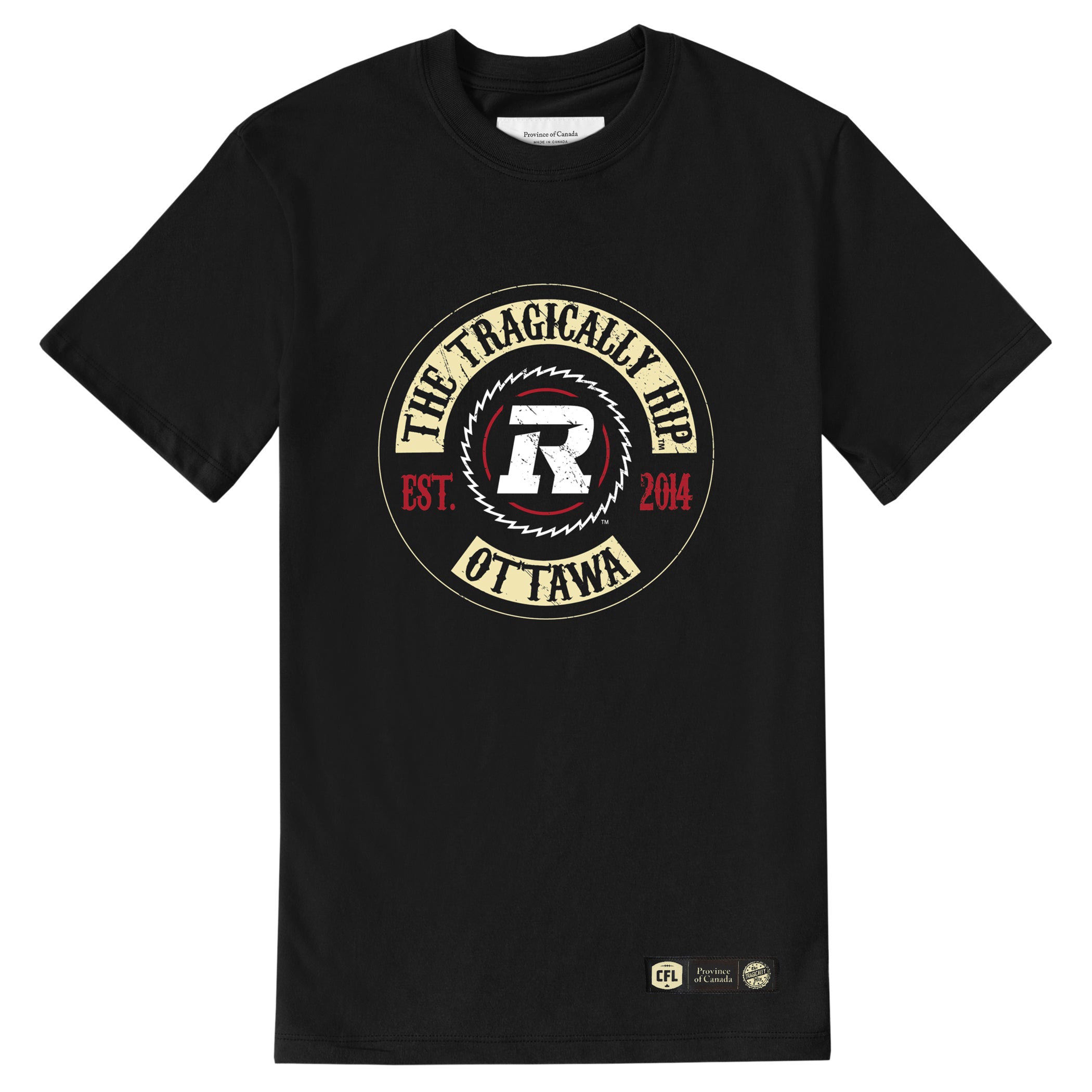Made in Canada Ottawa Redblacks CFL x The Tragically Hip Tee - Unisex - Province of Canada
