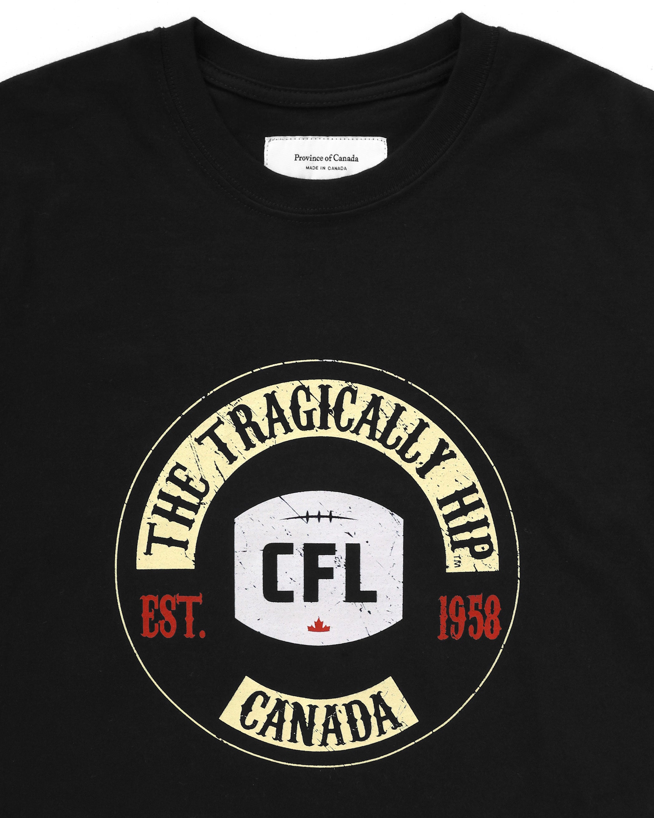 Made in Canada CFL x The Tragically Hip Tee - Unisex - Province of Canada