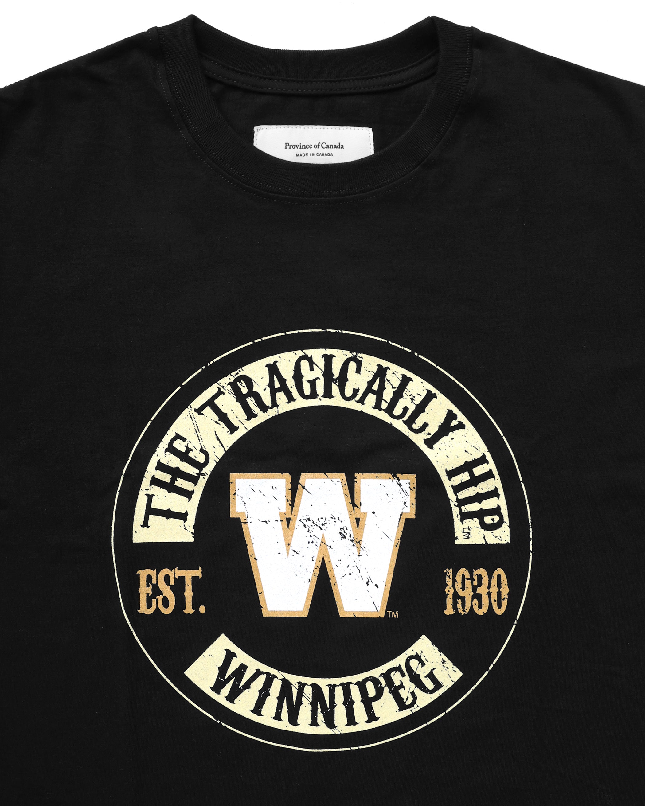 Made in Canada Winnipeg Blue Bombers CFL x The Tragically Hip Tee - Unisex - Province of Canada